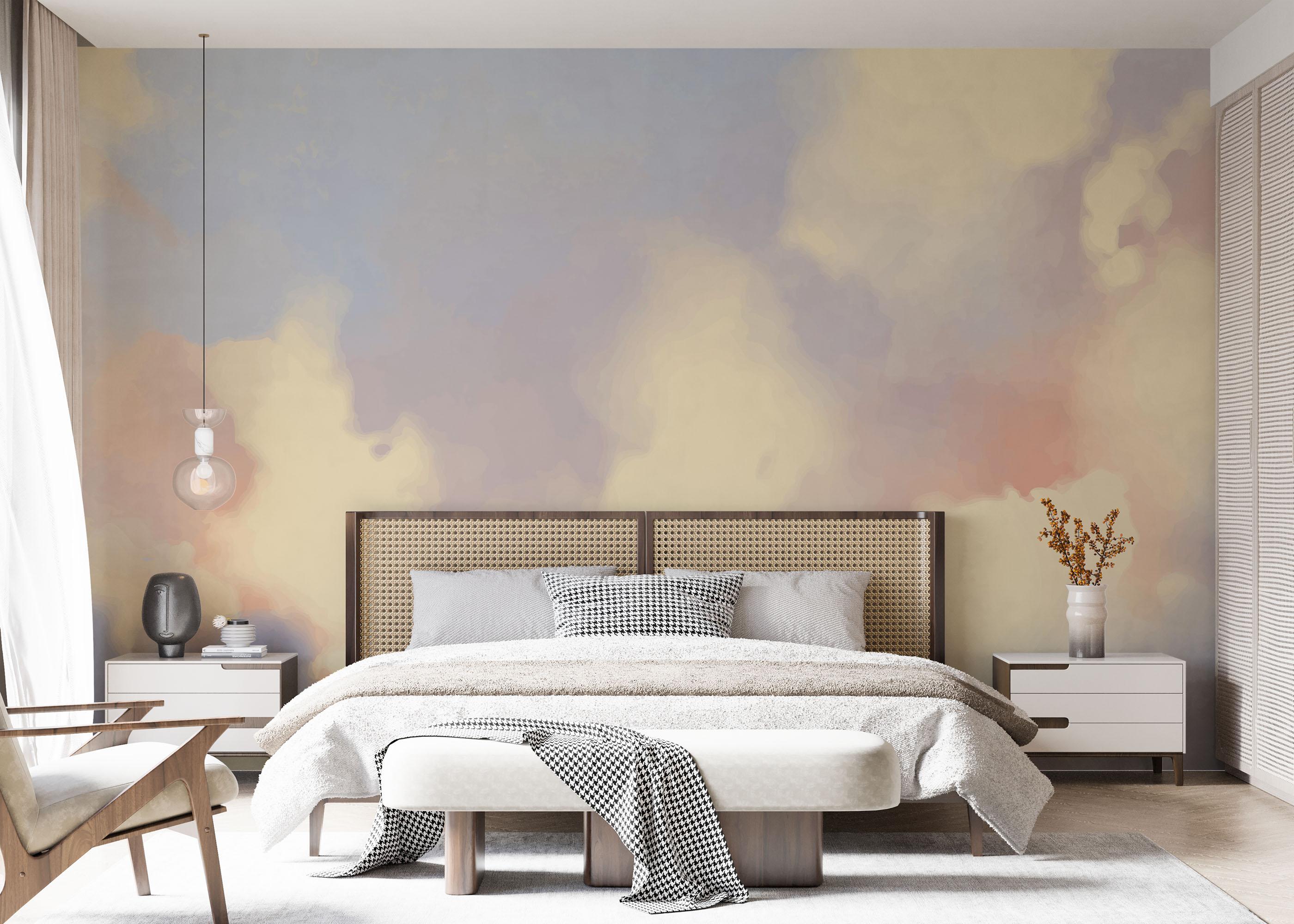 Fototapet Cream Clouds View mockup 7