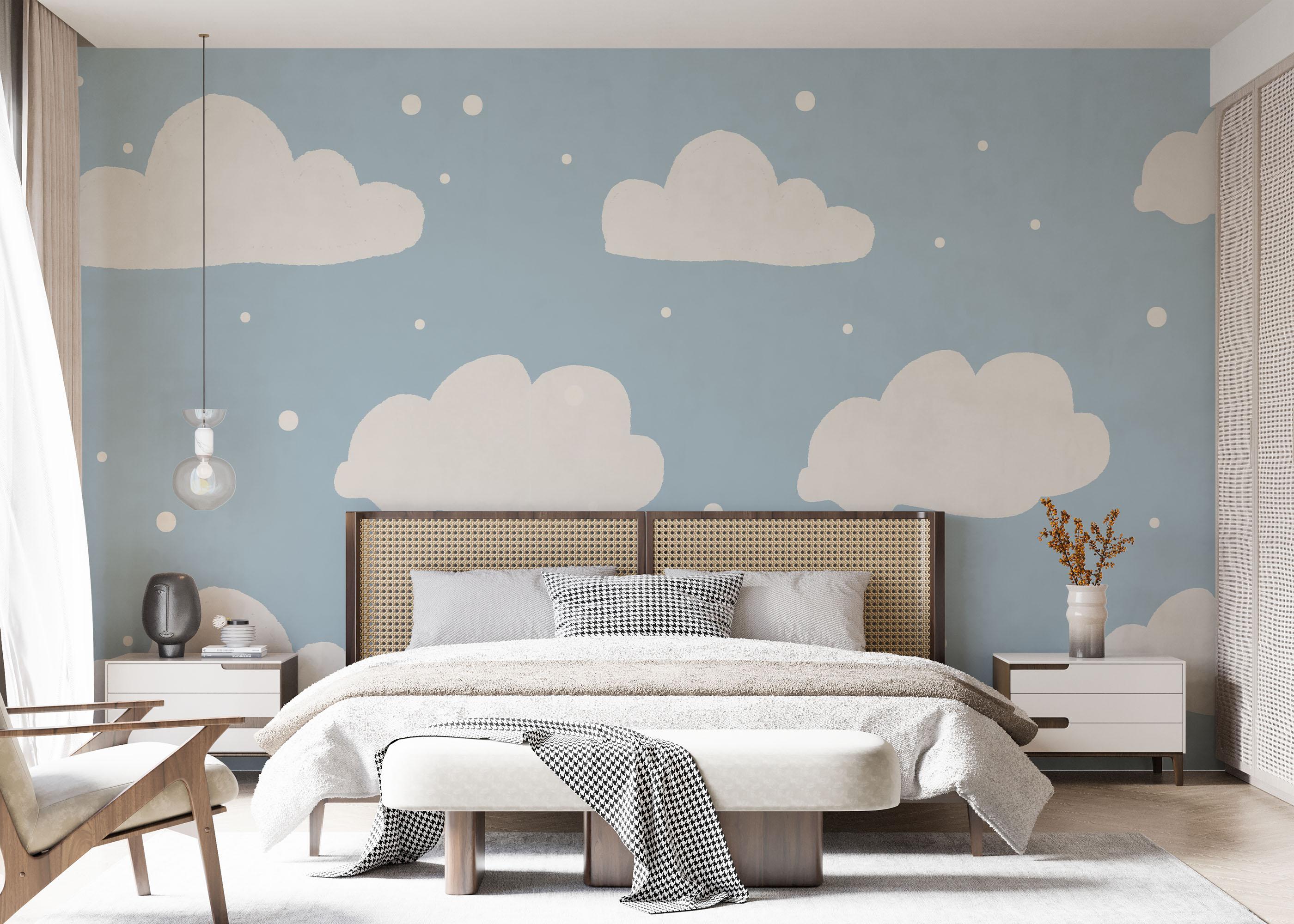Fototapet Kids Cute Clouds mockup 7