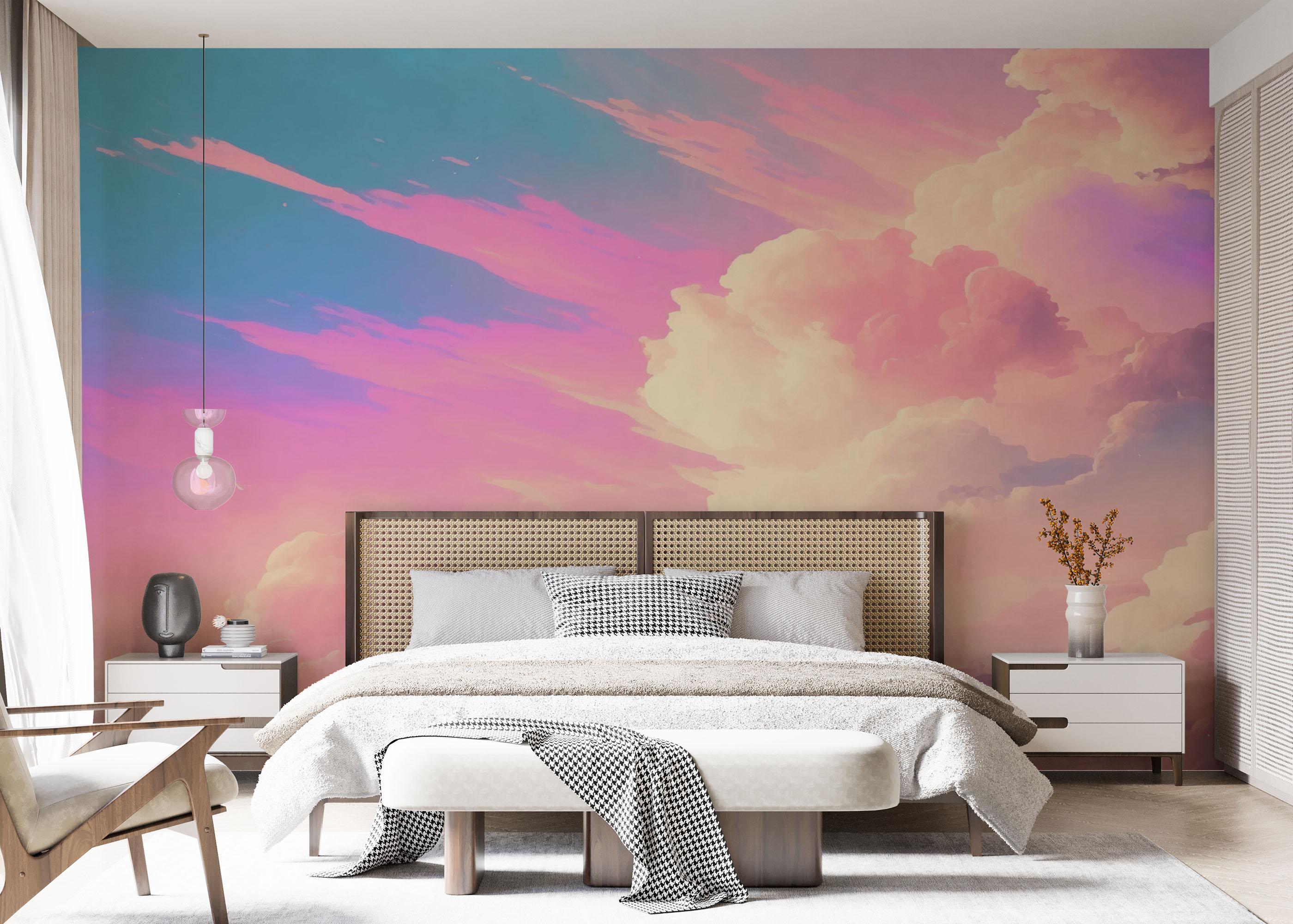 Fototapet Pink Cream Cloud mockup 7