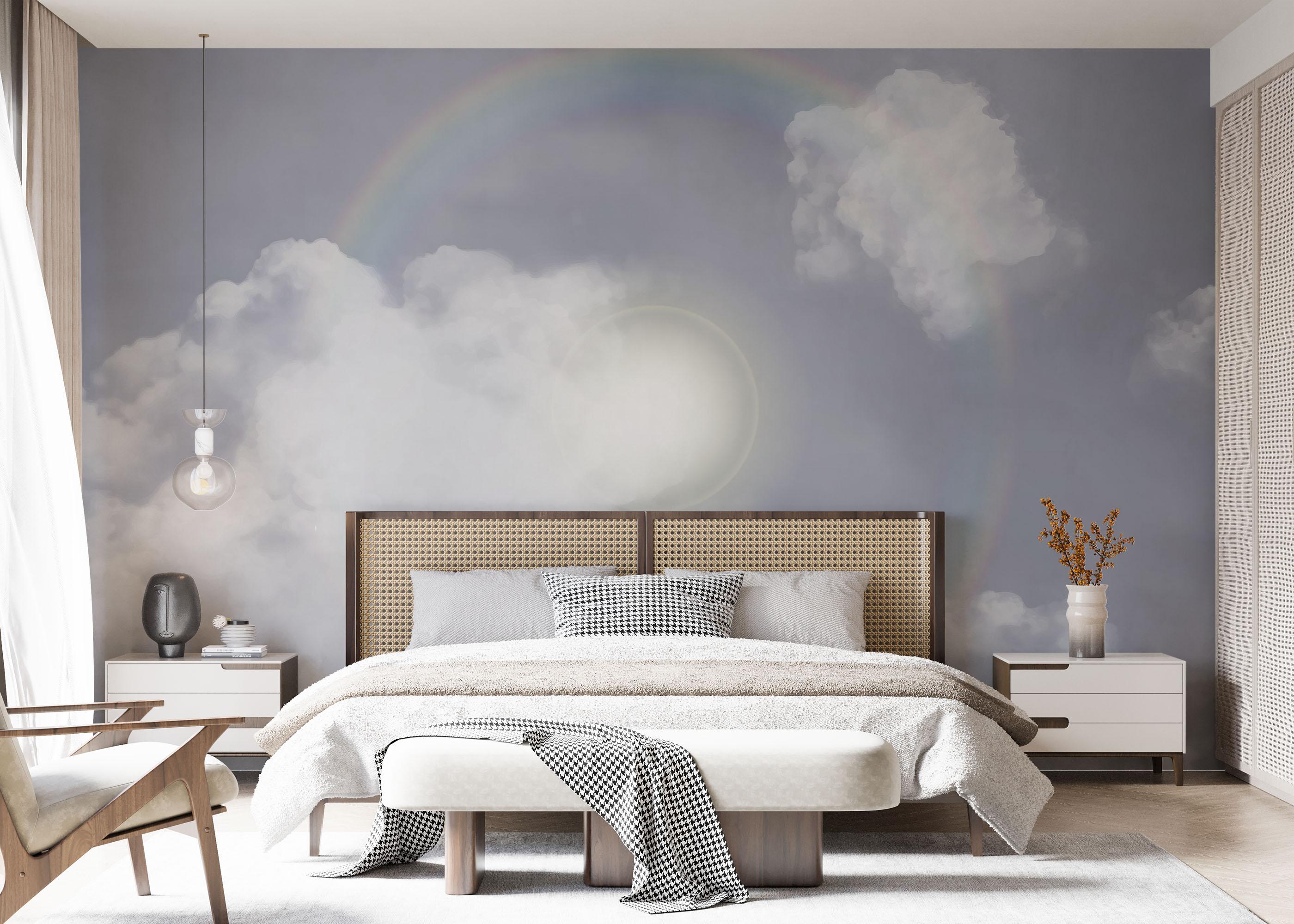 Fototapet Rainbow Circle Cloud mockup 7