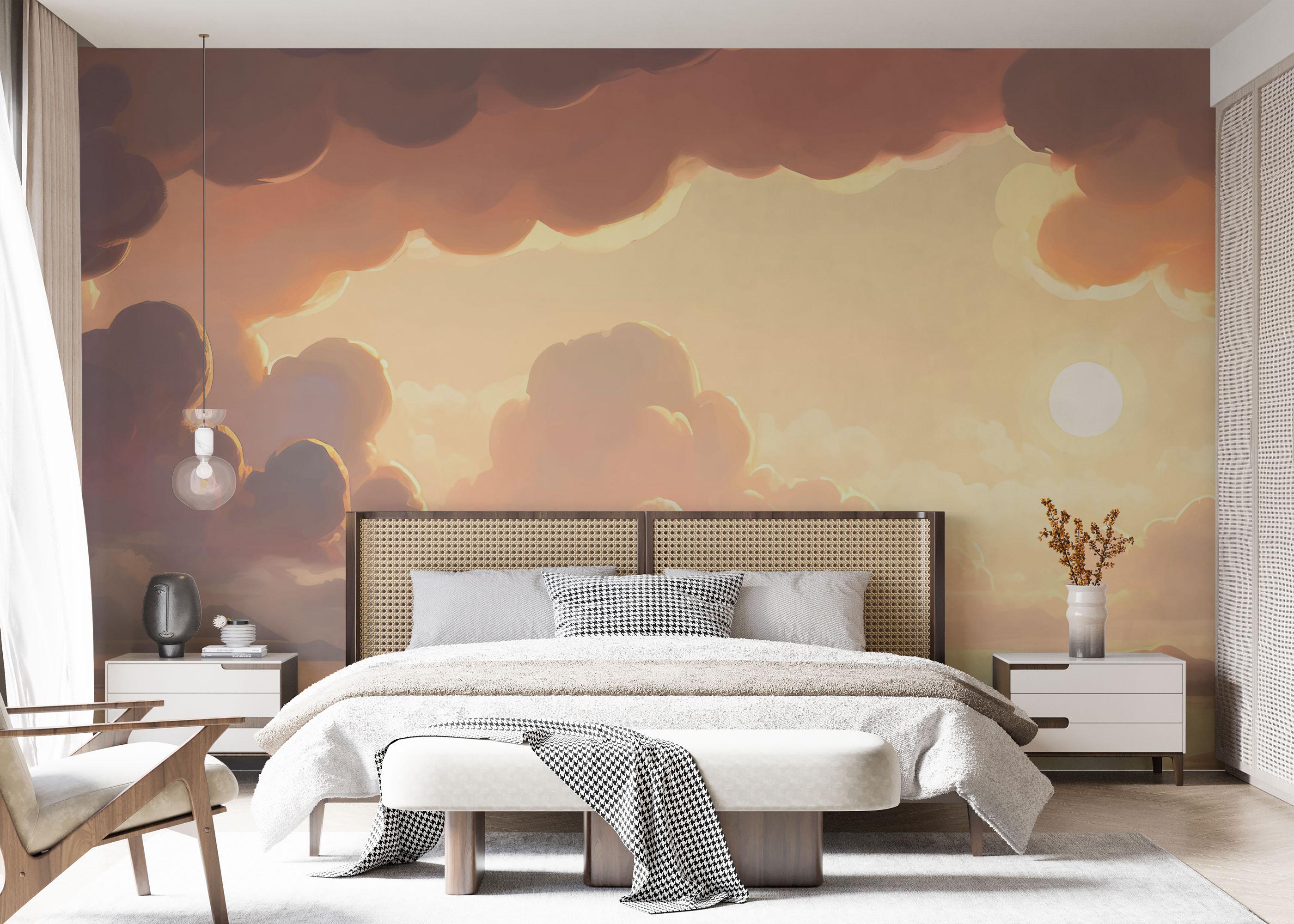 Fototapet White Beautiful Cloud mockup 7