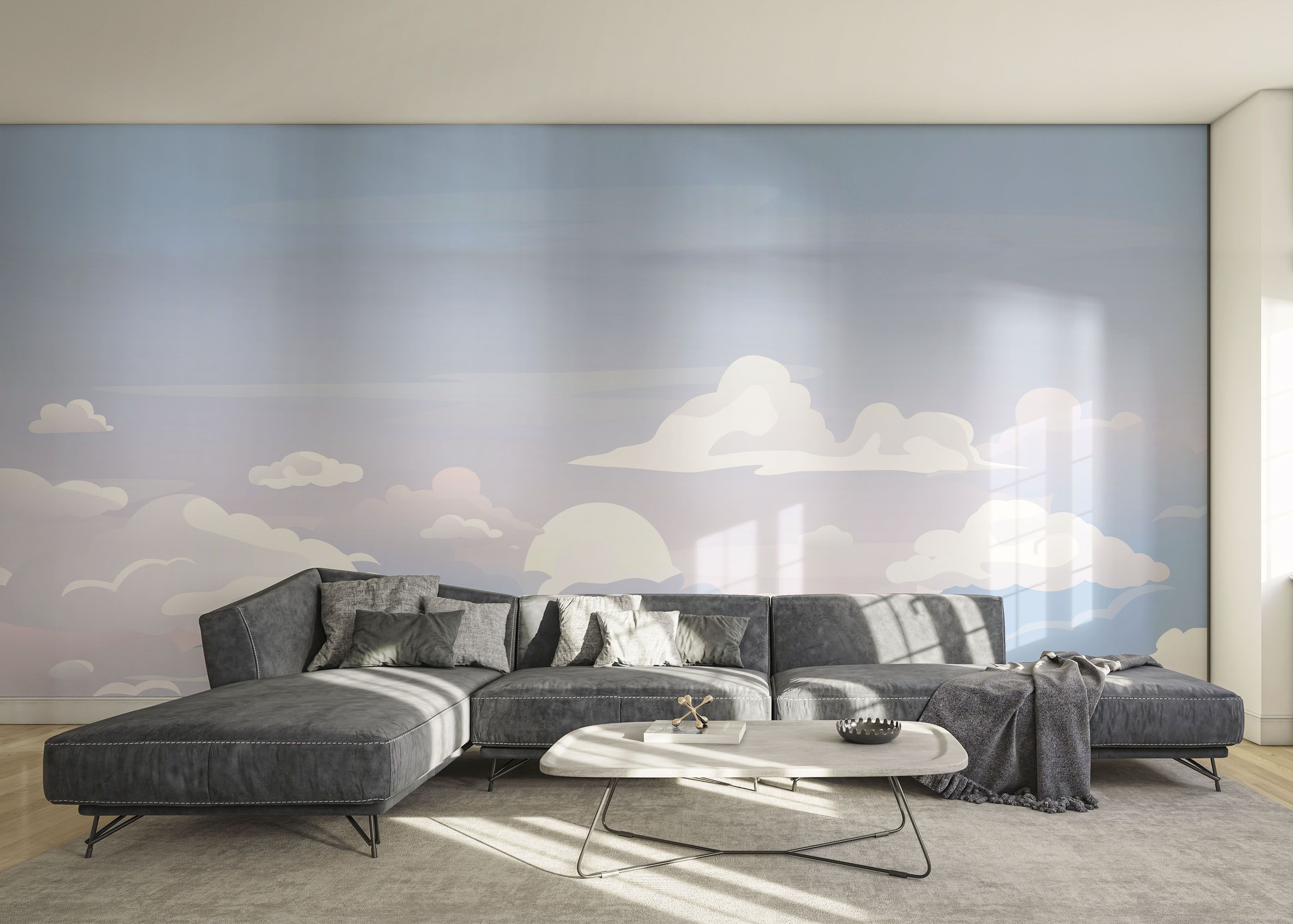 Cartoon Clouds Art mockup 0