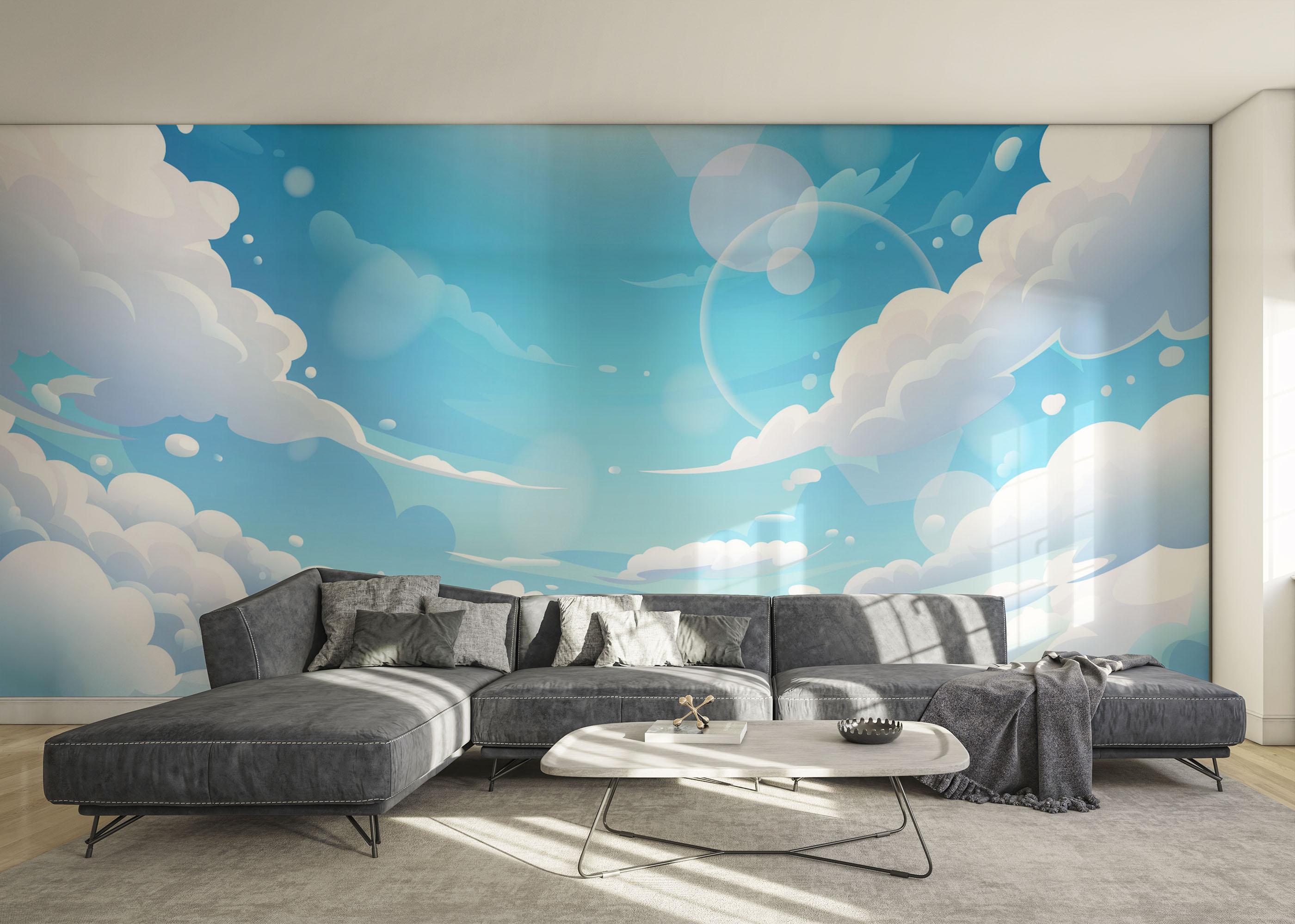 Fototapet Cloud Circle Light mockup 0