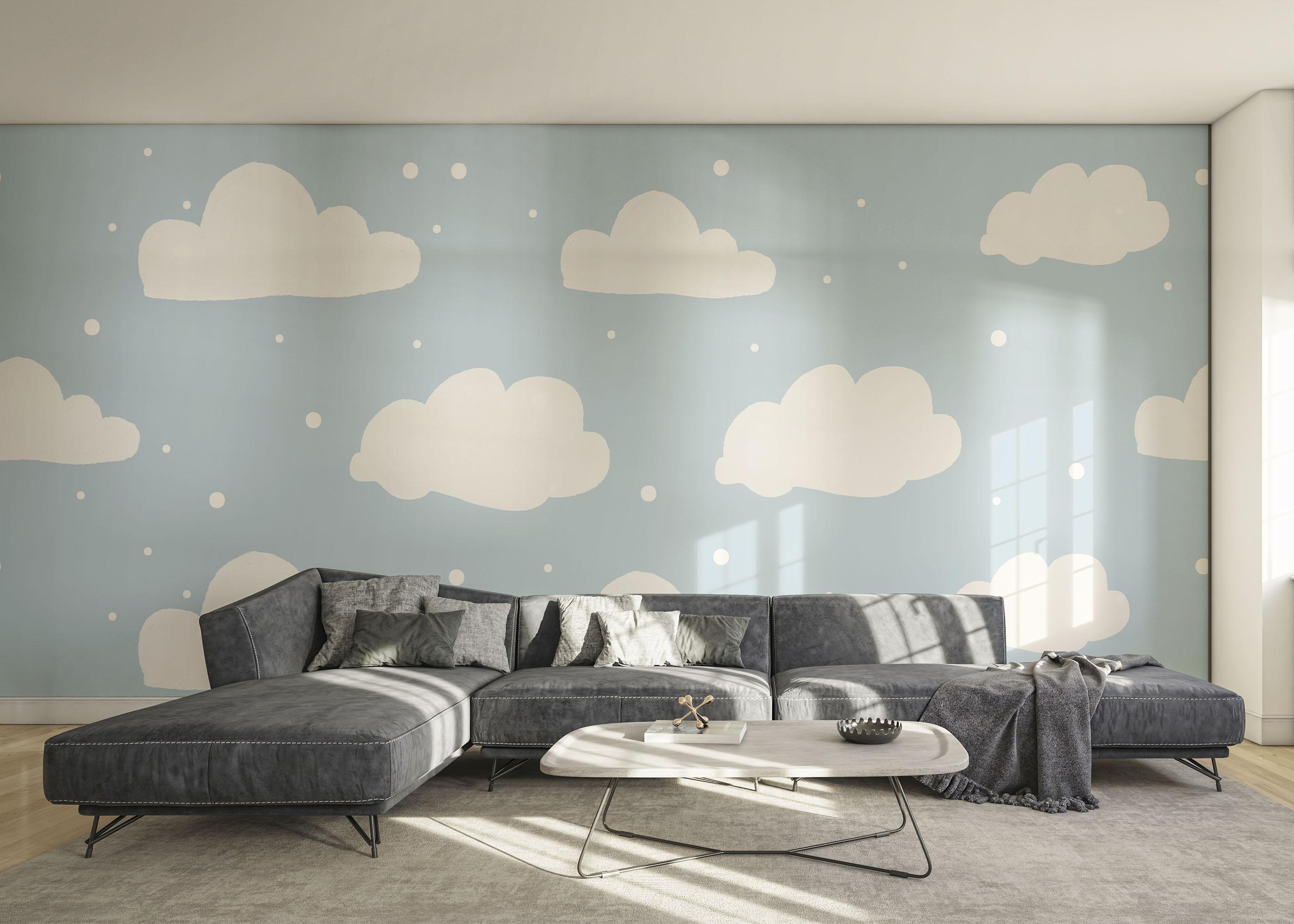 Fototapet Kids Cute Clouds mockup 0