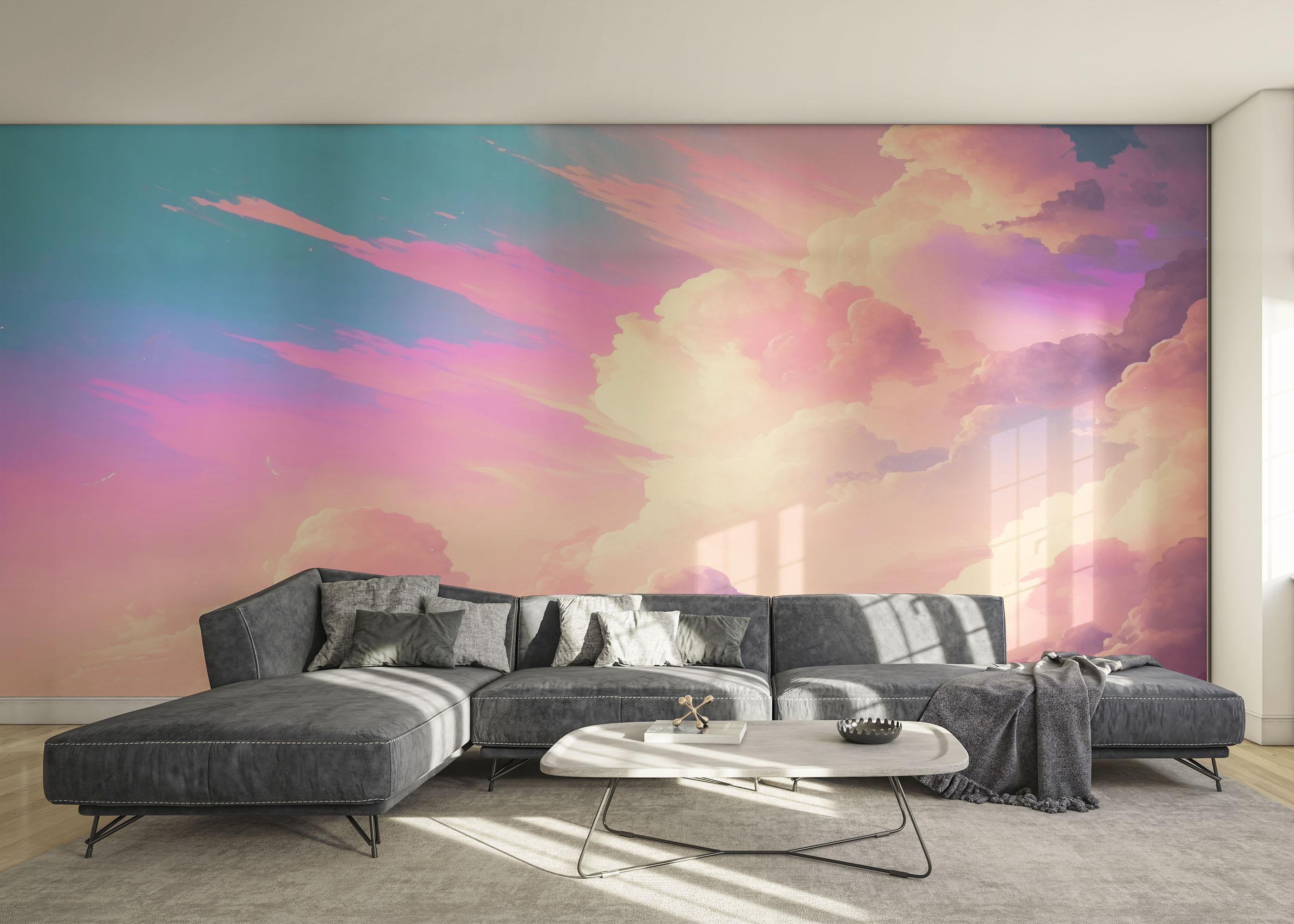 Fototapet Pink Cream Cloud mockup 0