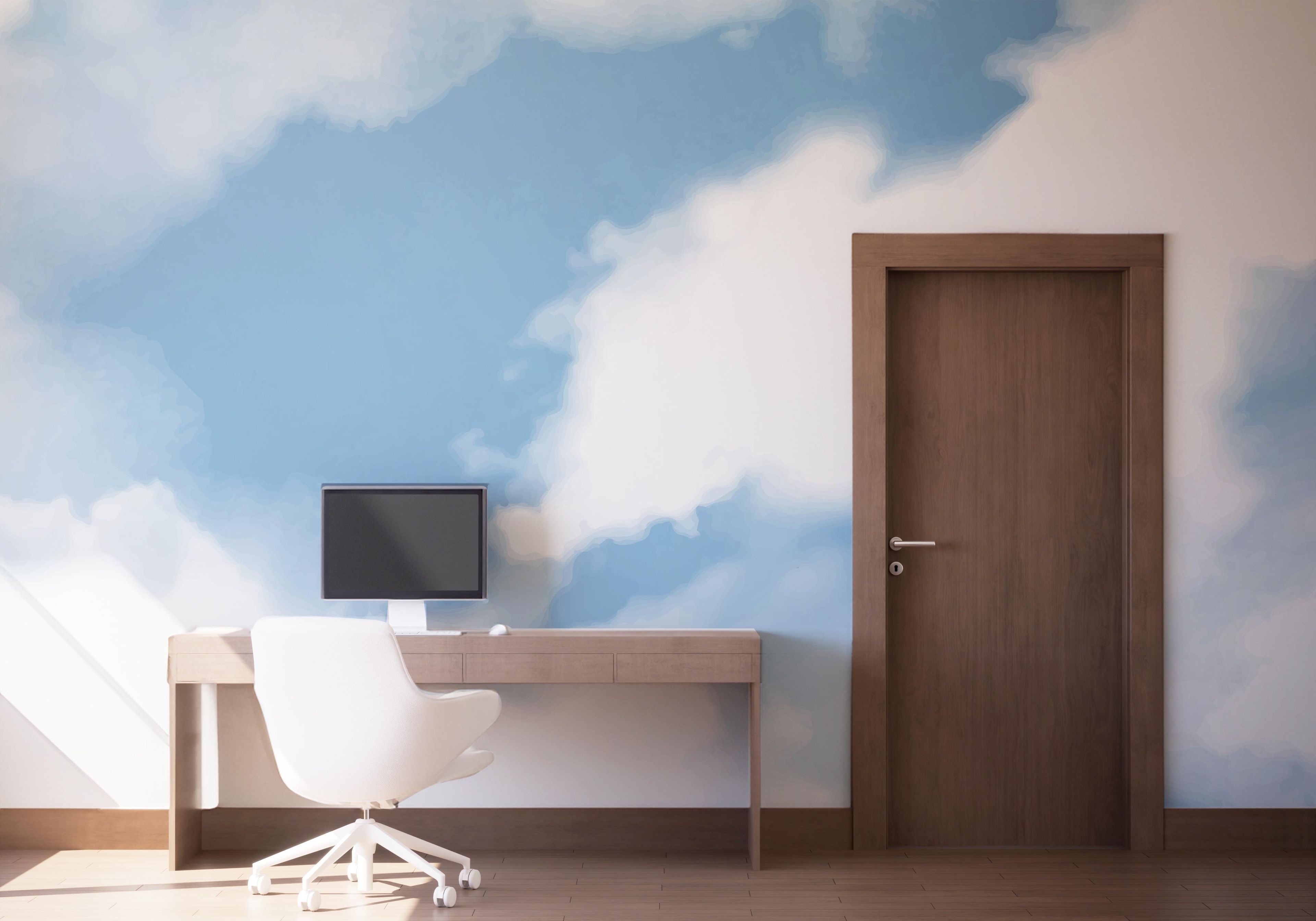 Blue White Sky mockup 1