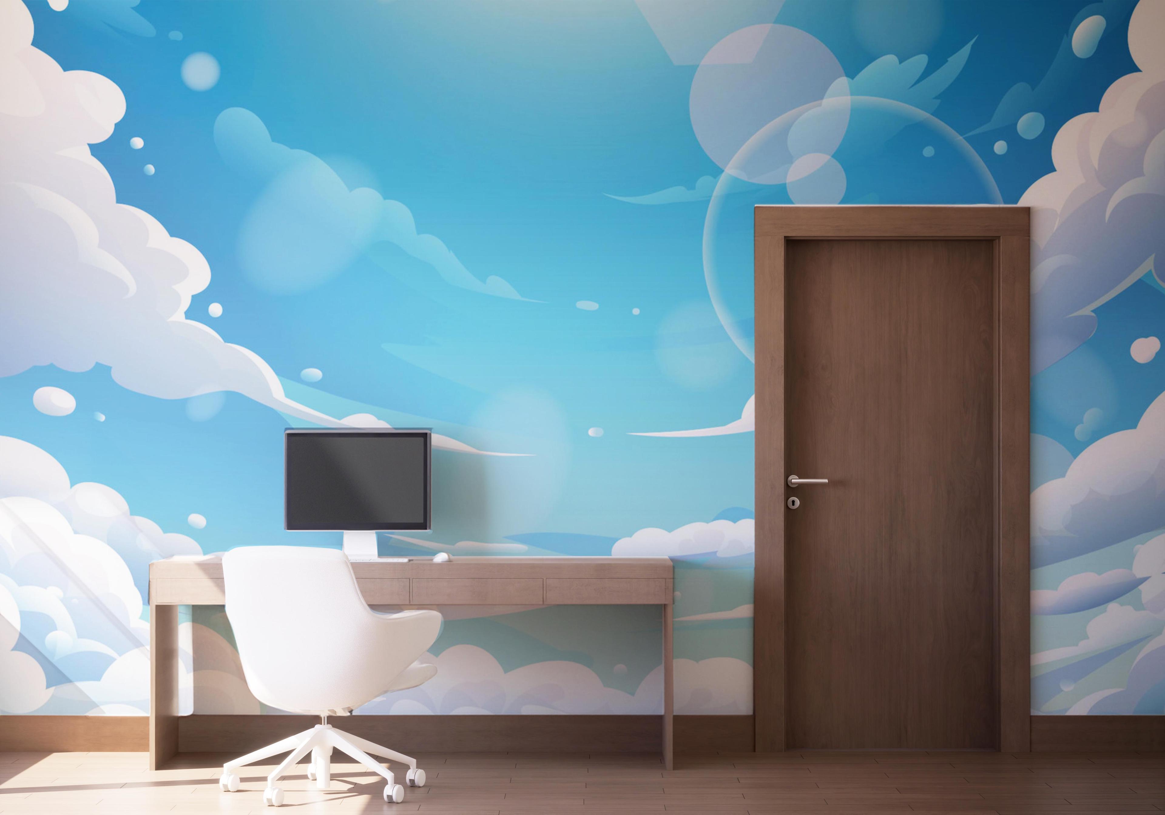 Fototapet Cloud Circle Light mockup 1