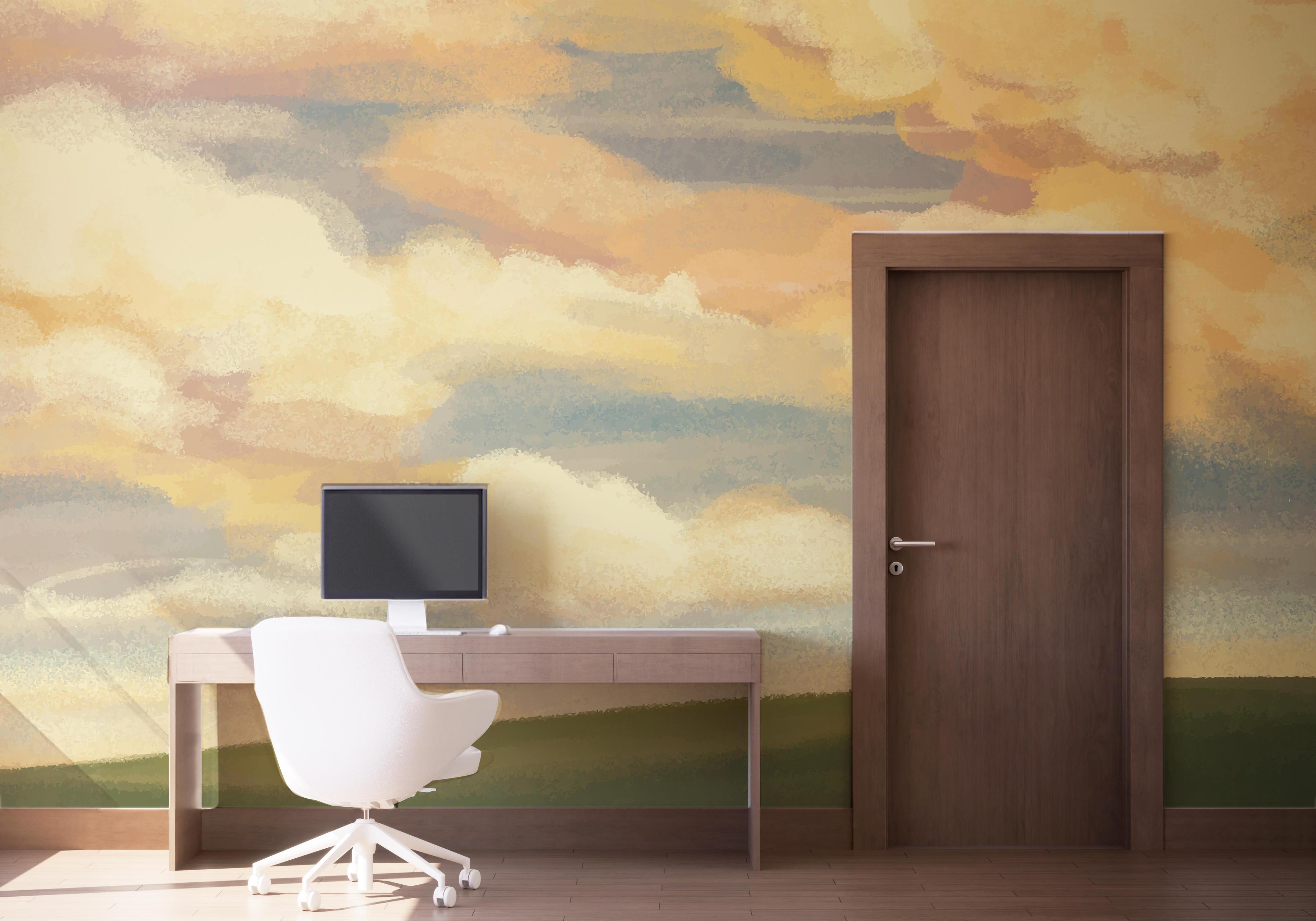 Fototapet Field Colorful Sky mockup 1