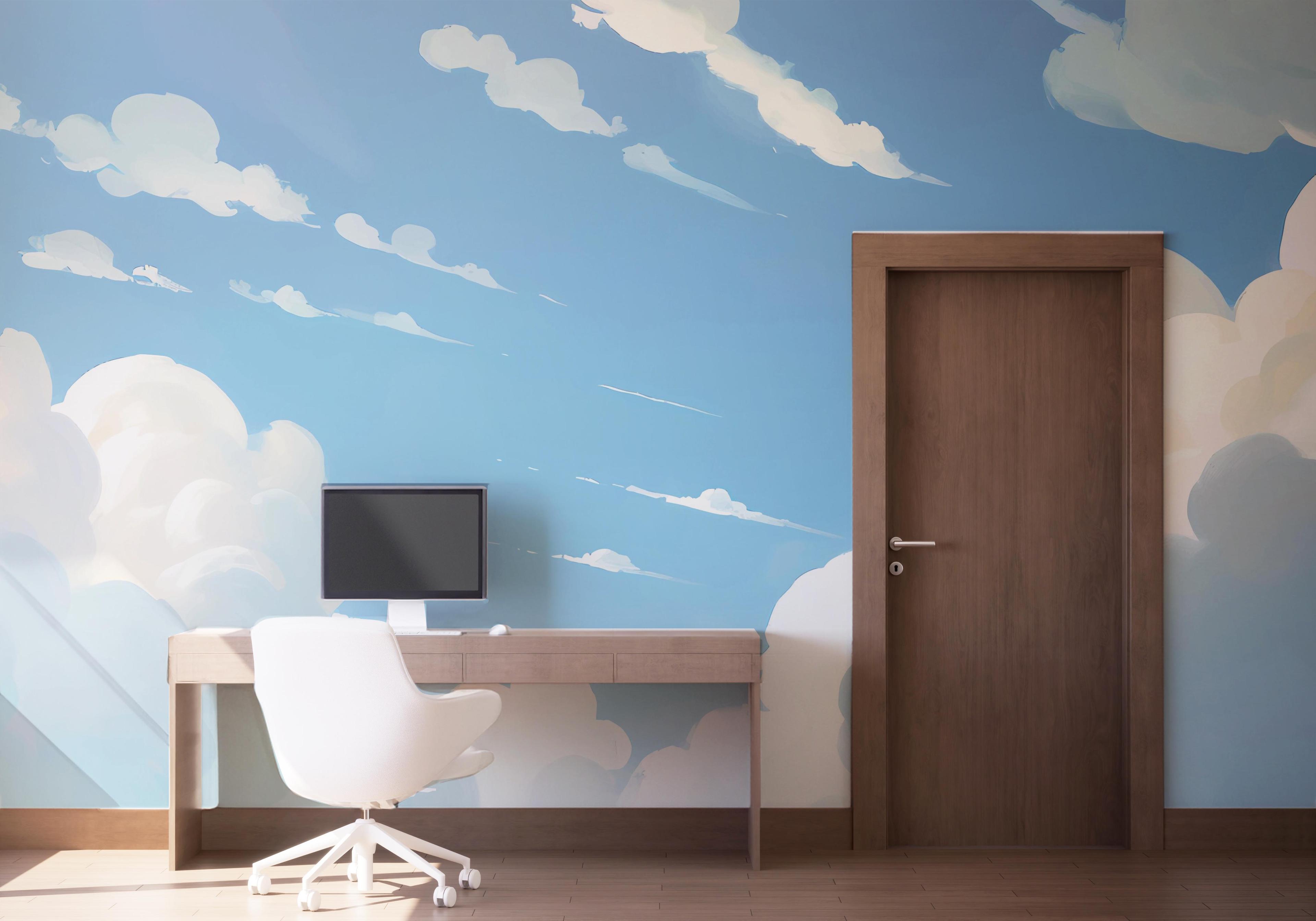 Fototapet Fluffy White Cloud mockup 1