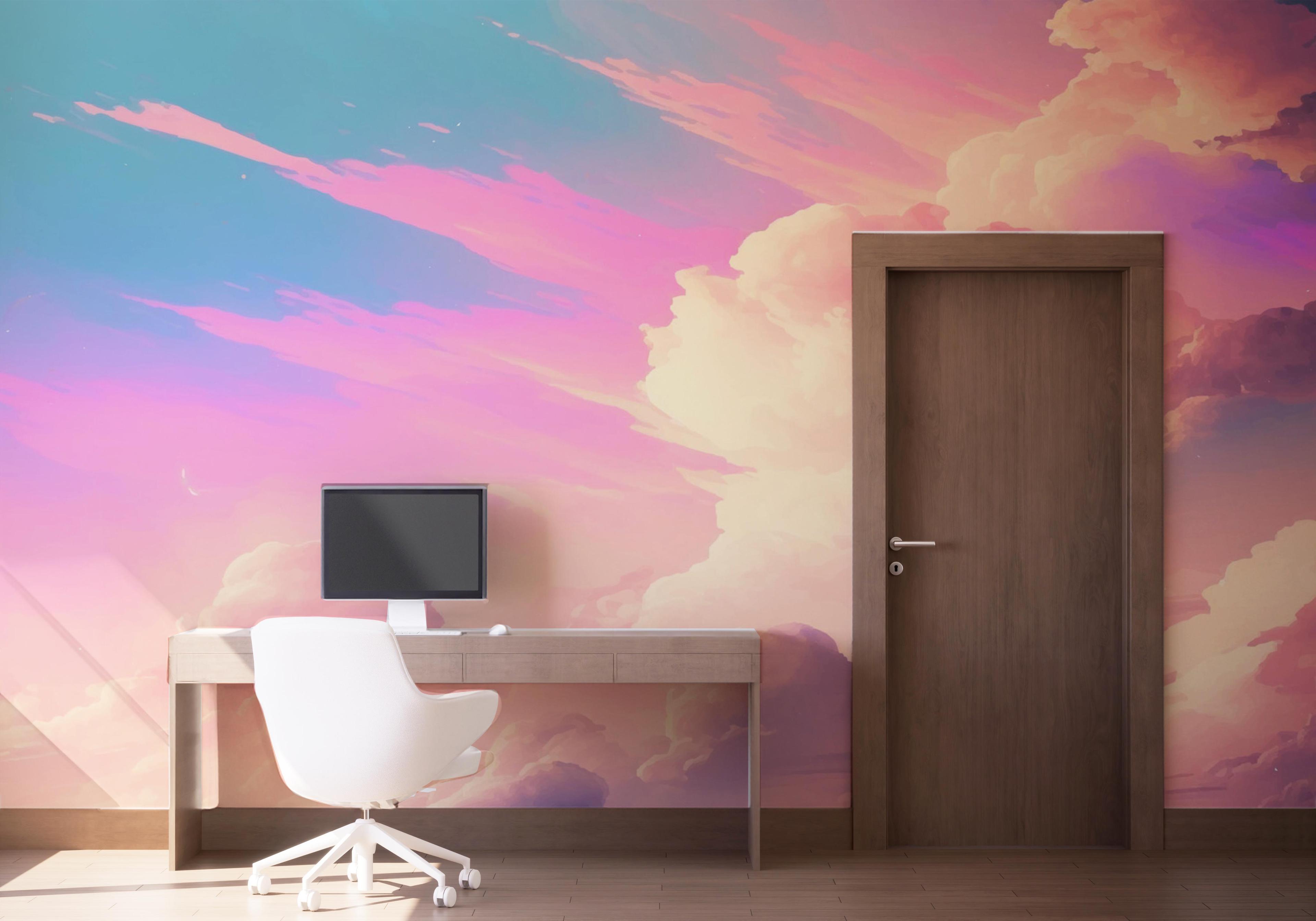 Fototapet Pink Cream Cloud mockup 1