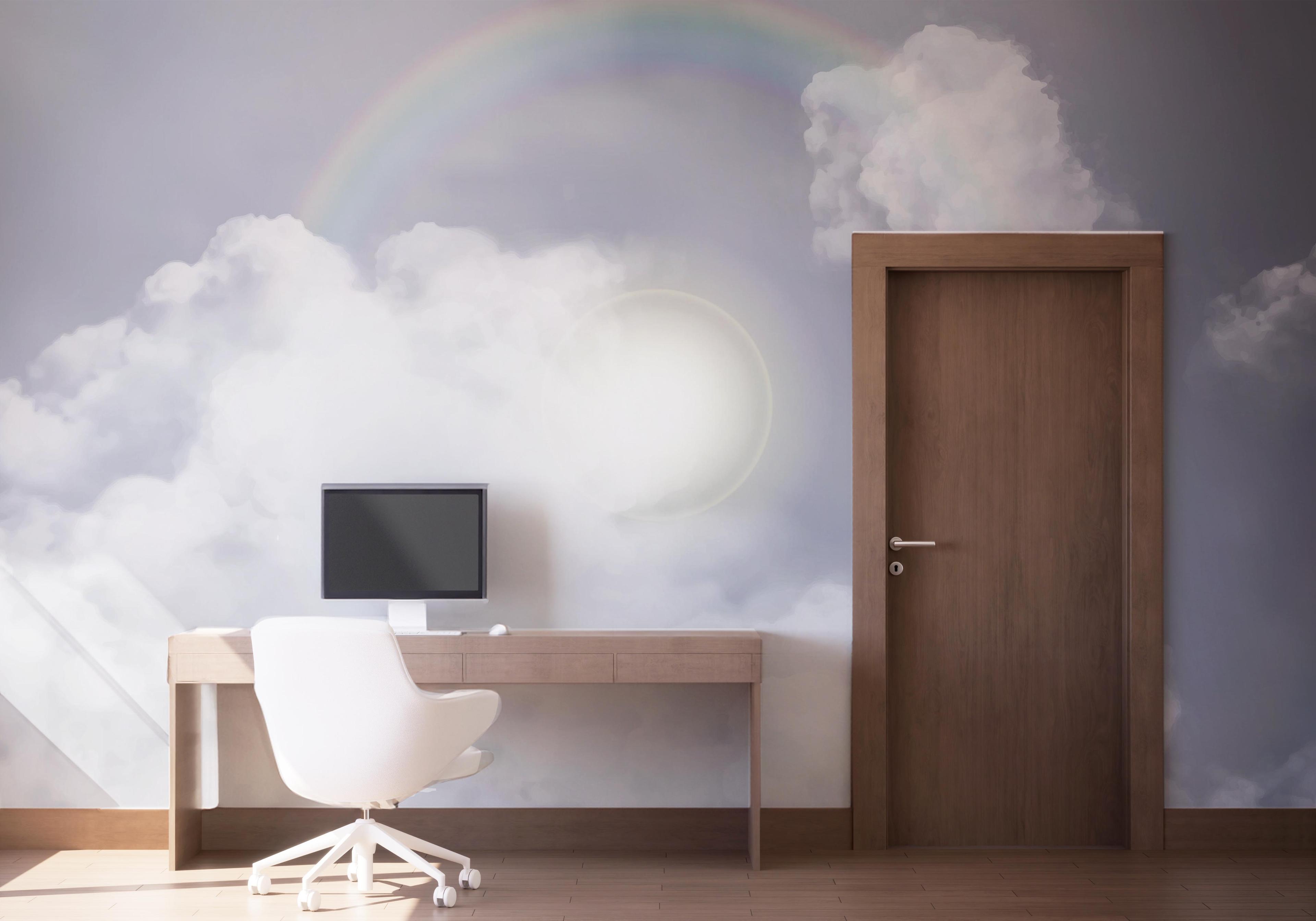 Fototapet Rainbow Circle Cloud mockup 1