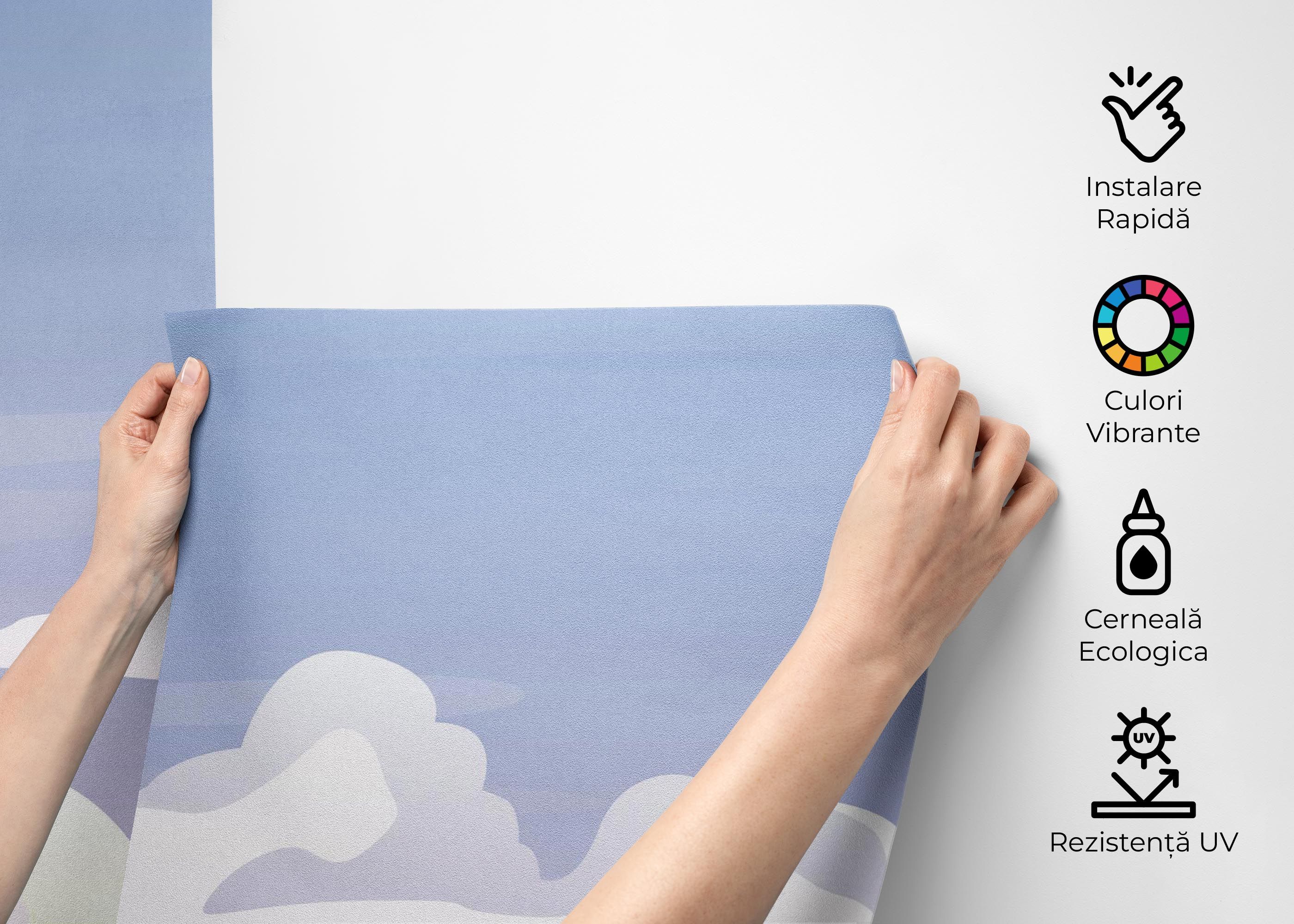 Cartoon Clouds Art mockup 2