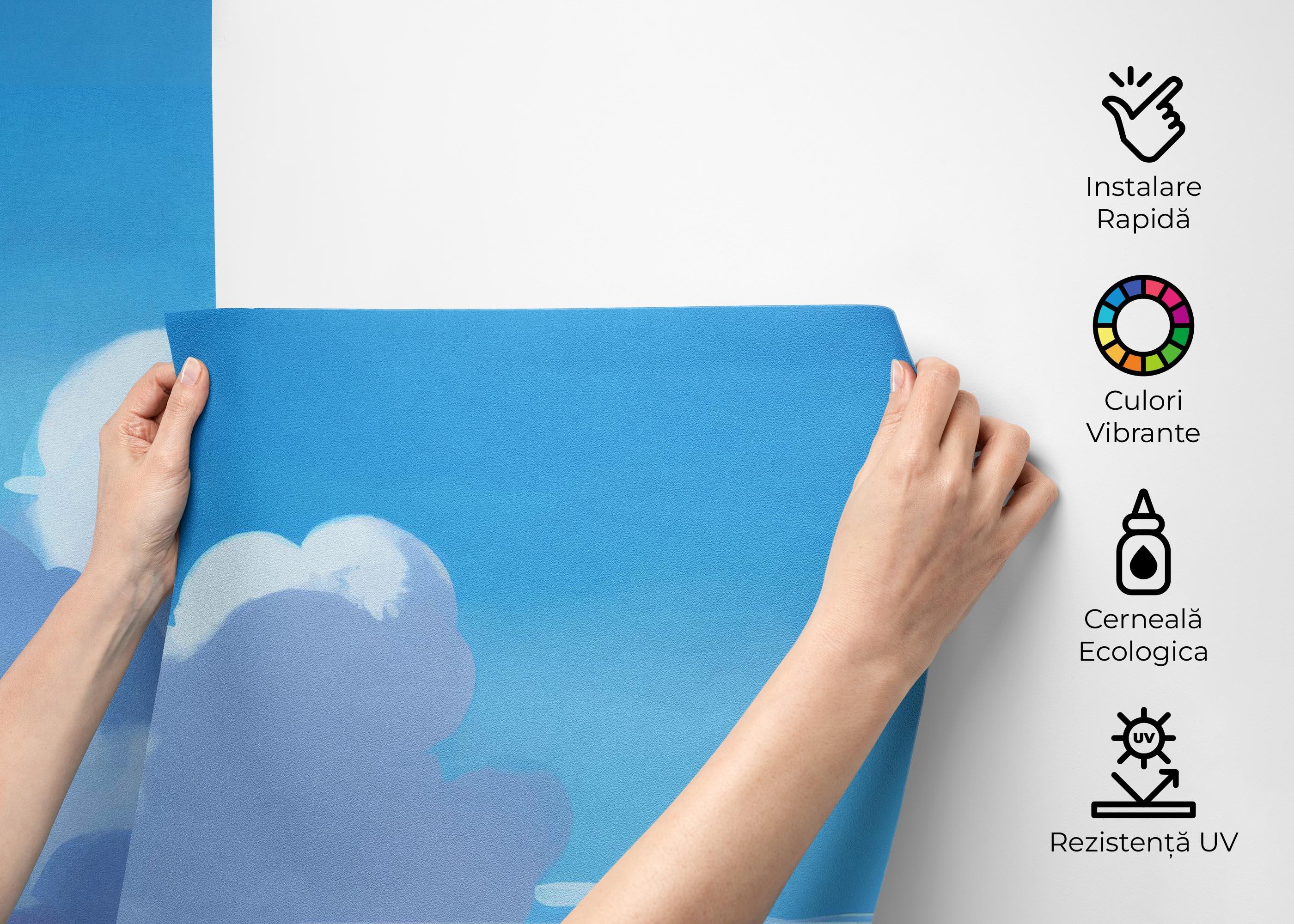 Fototapet Fluffy Clouds Art mockup 2