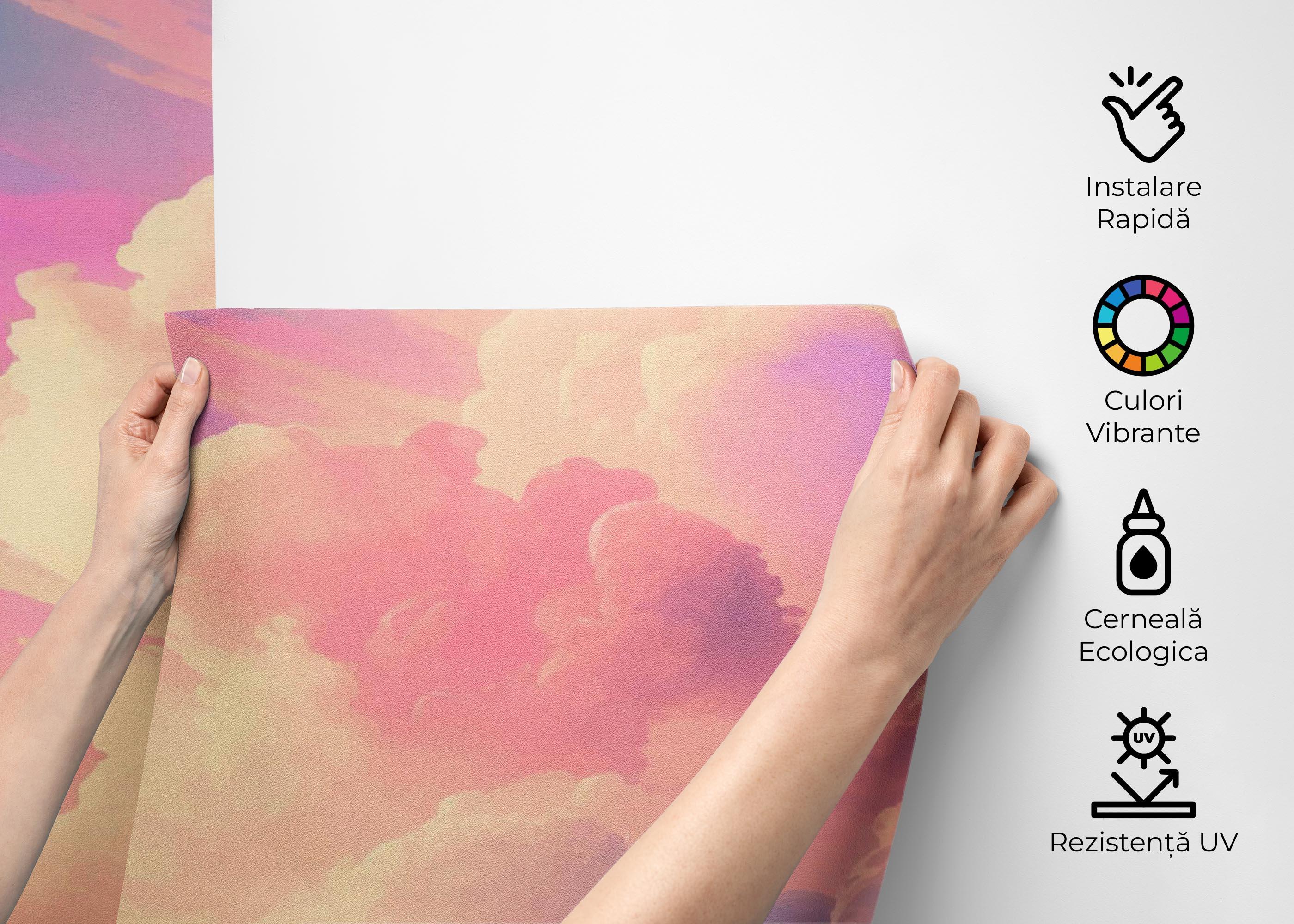 Fototapet Pink Cream Cloud mockup 2