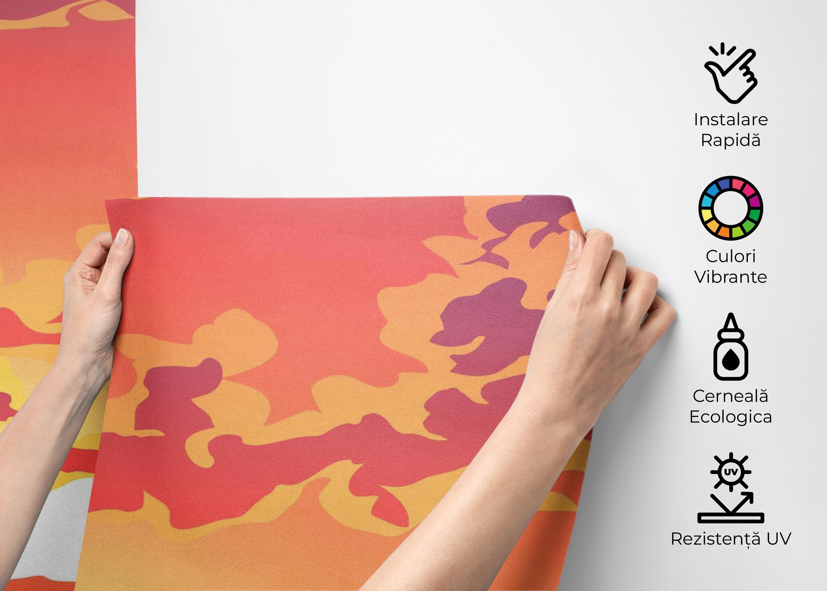 Fototapet Purple Orange Cloud mockup 2