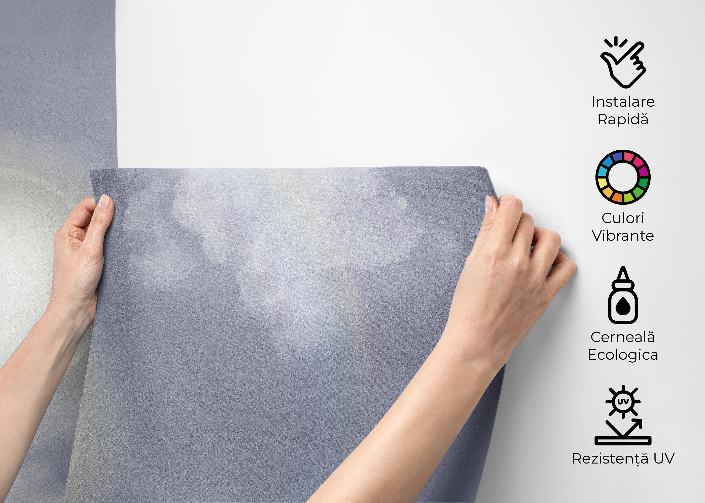 Fototapet Rainbow Circle Cloud mockup 2