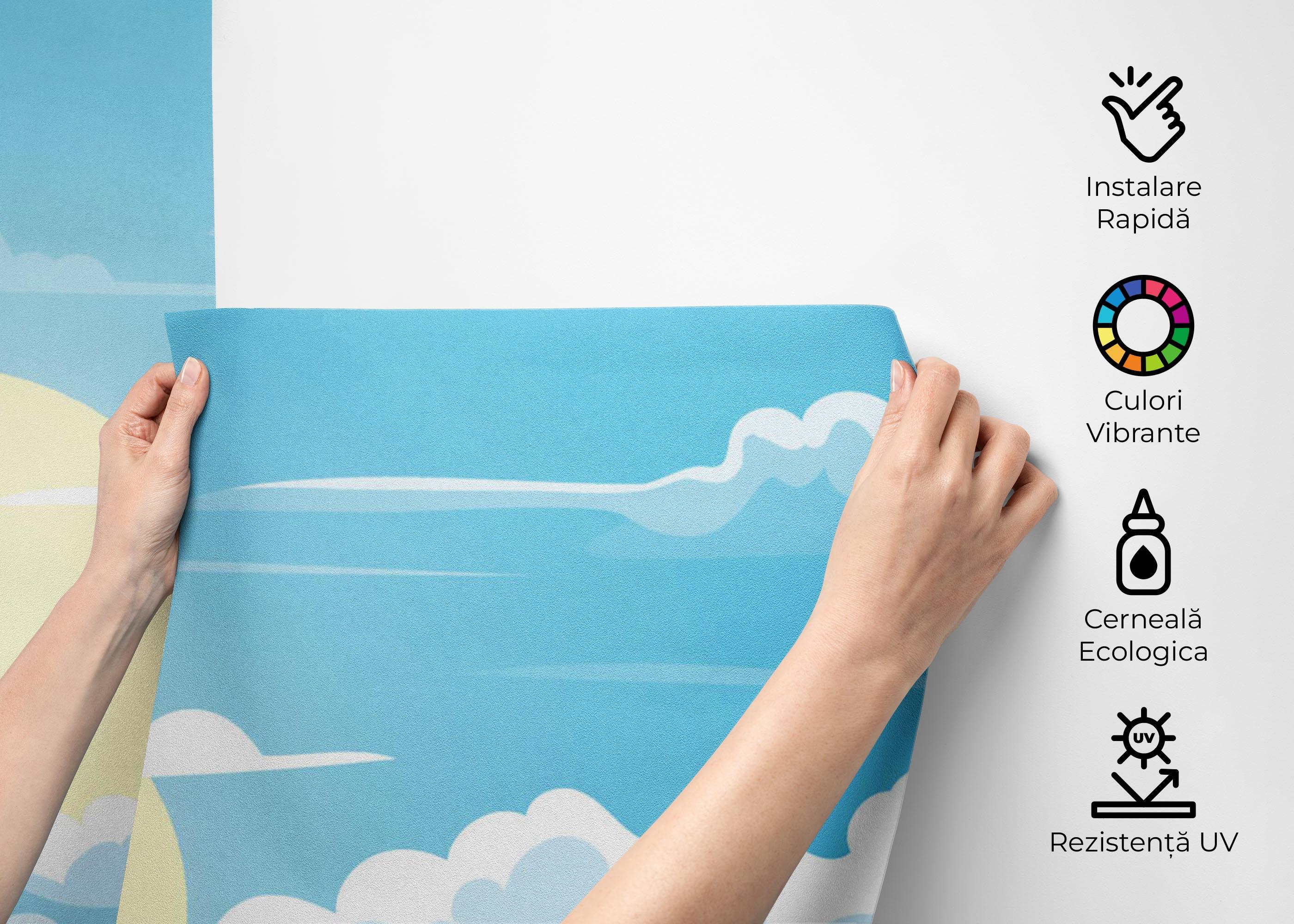 Fototapet Sunny Day Clouds mockup 2