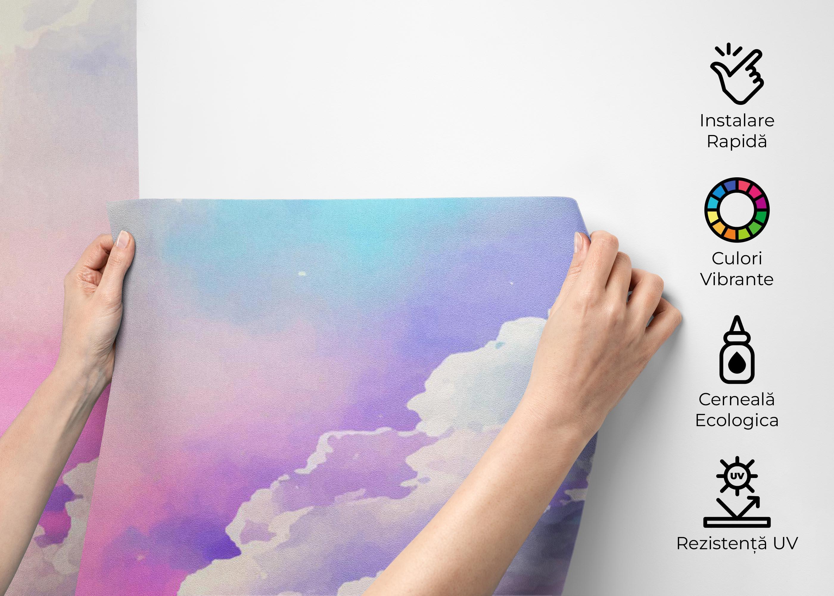 Fototapet Watercolor Purple Sky mockup 2
