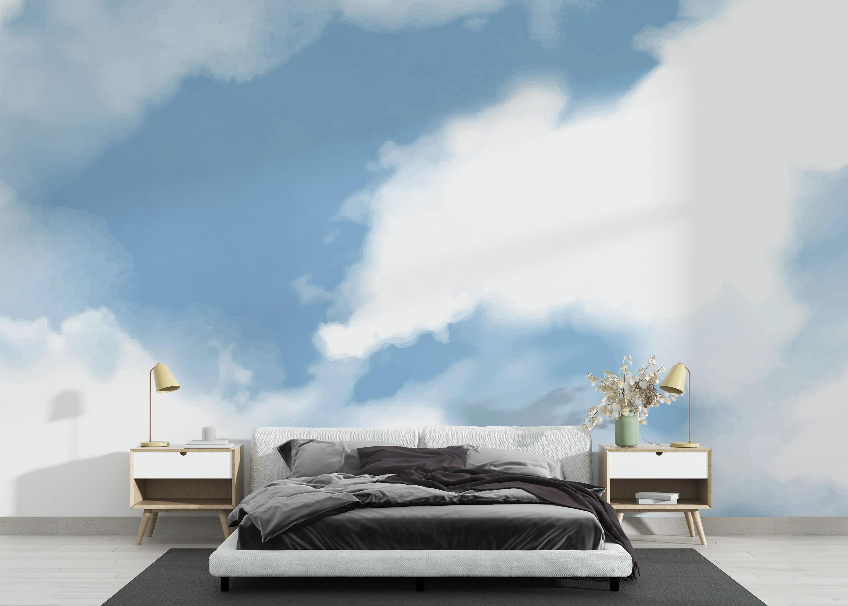 Fototapet Blue White Sky mockup 3