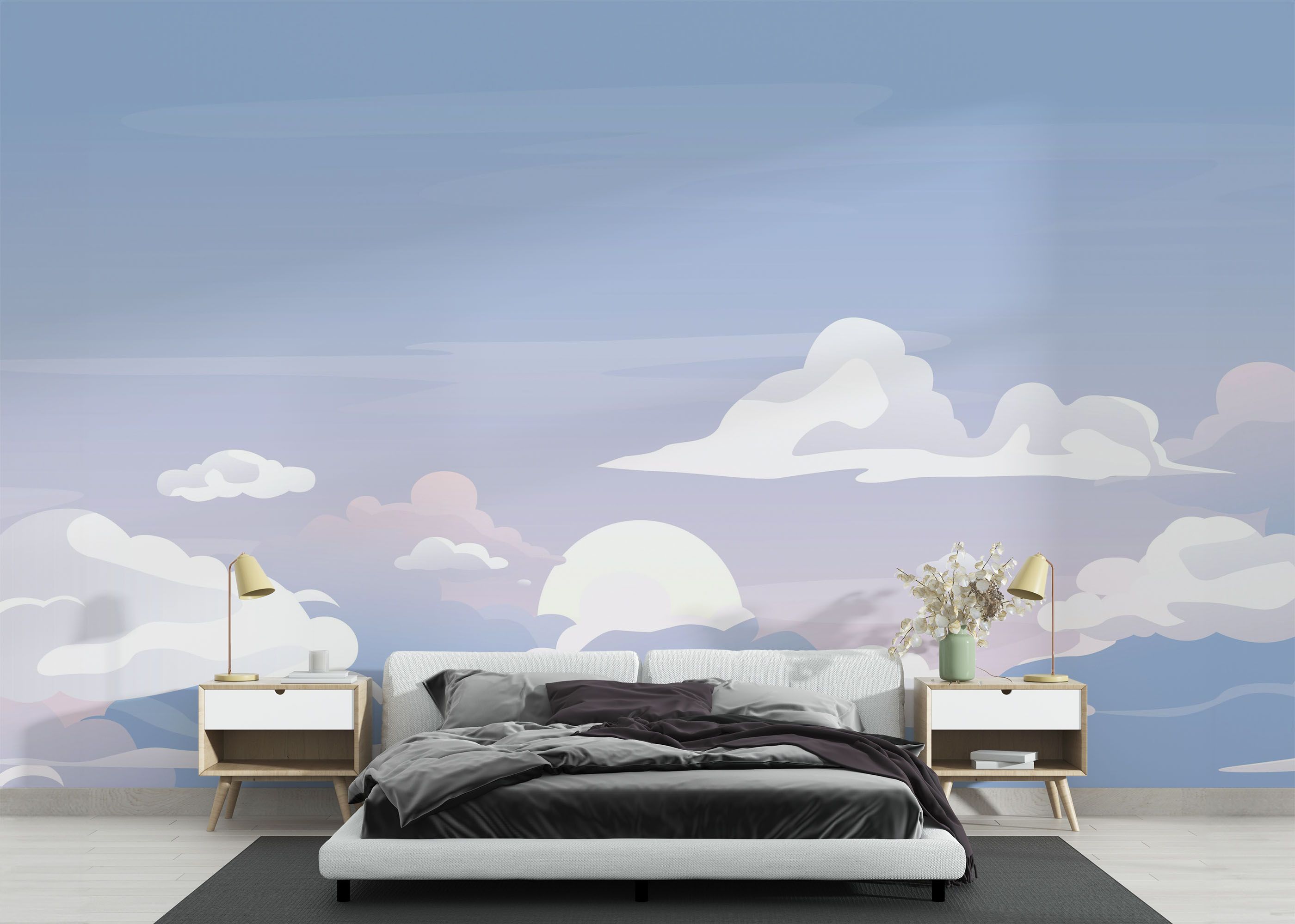 Cartoon Clouds Art mockup 3