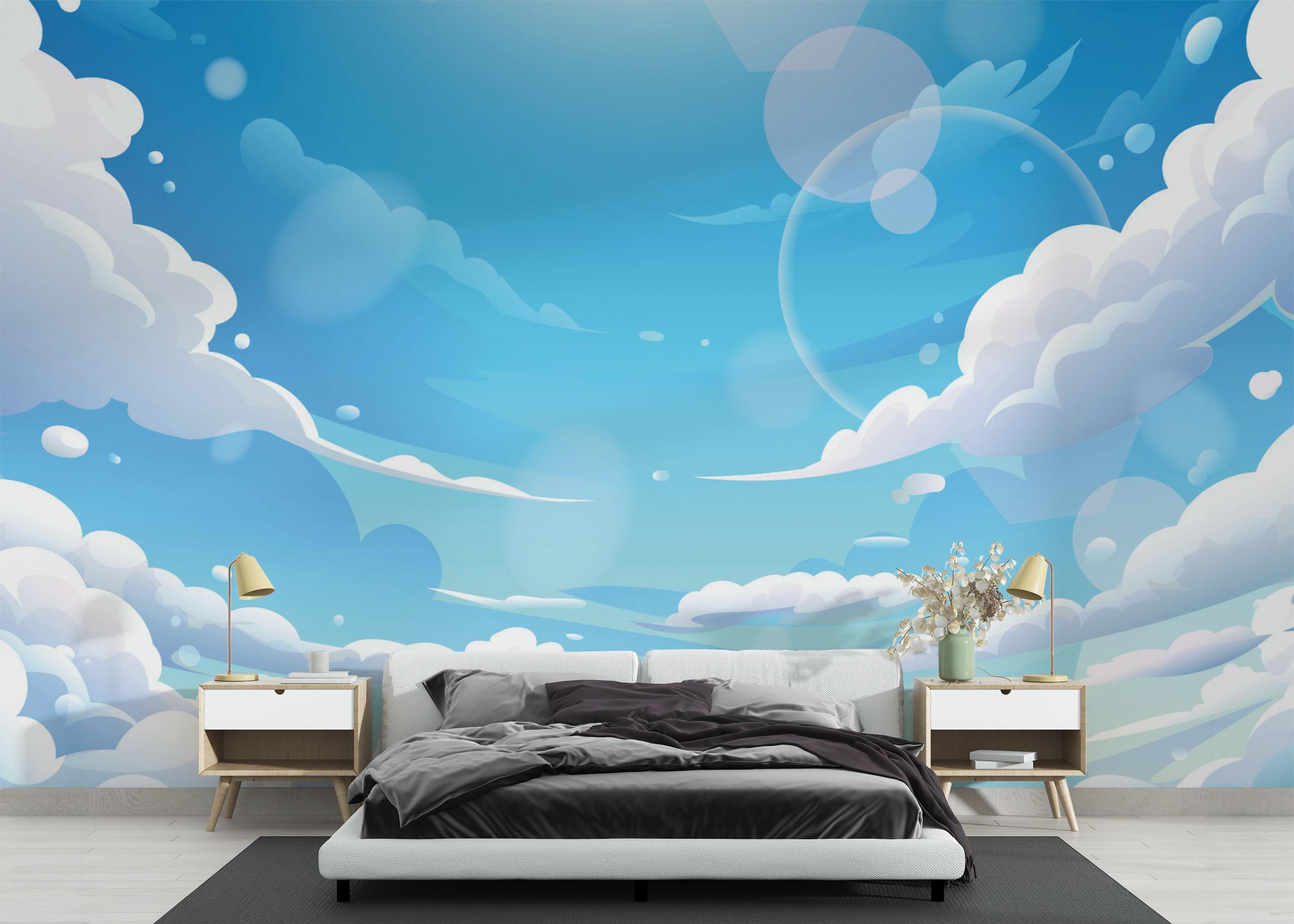 Fototapet Cloud Circle Light mockup 3
