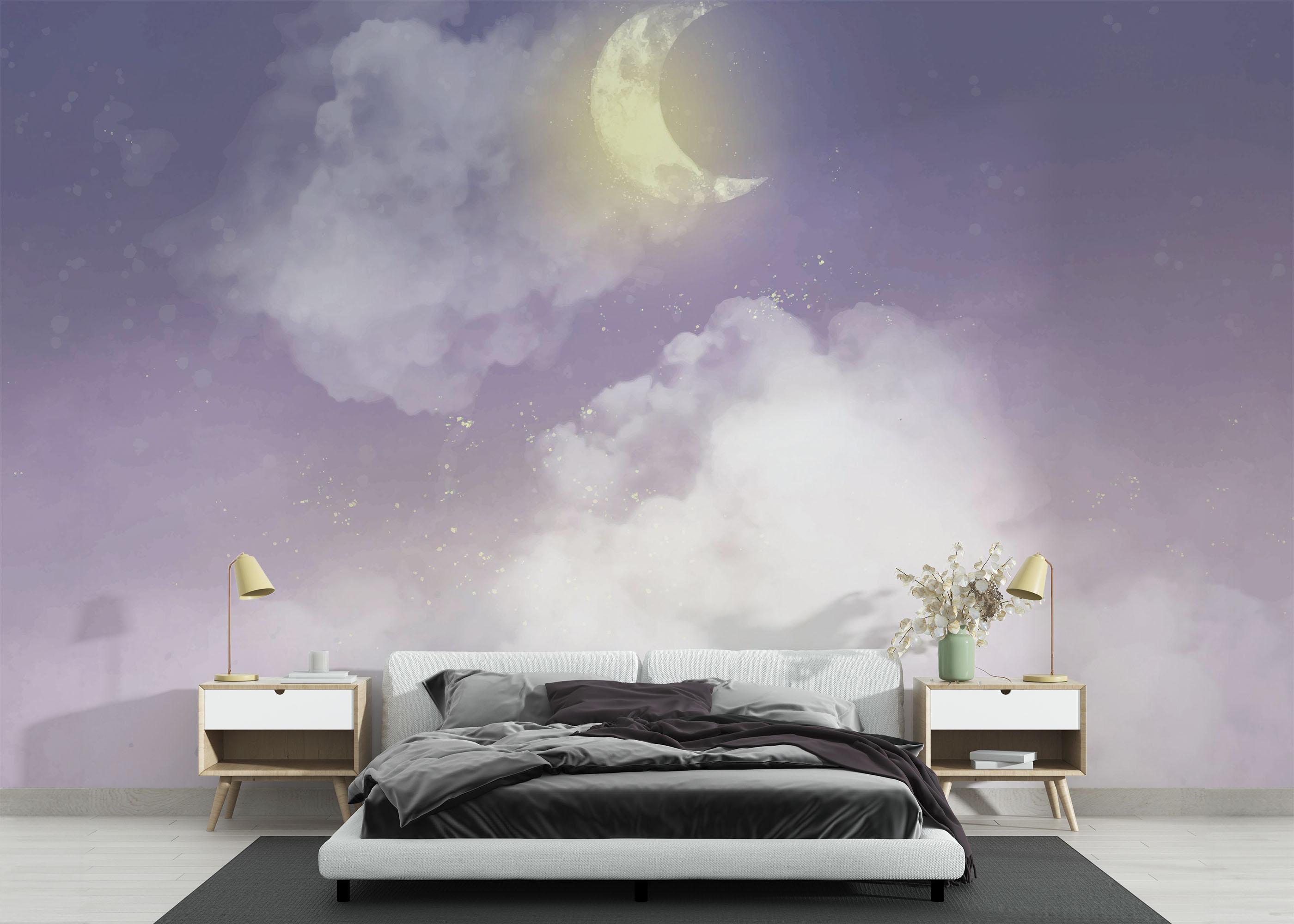 Fototapet Pretty Moon Sky mockup 3