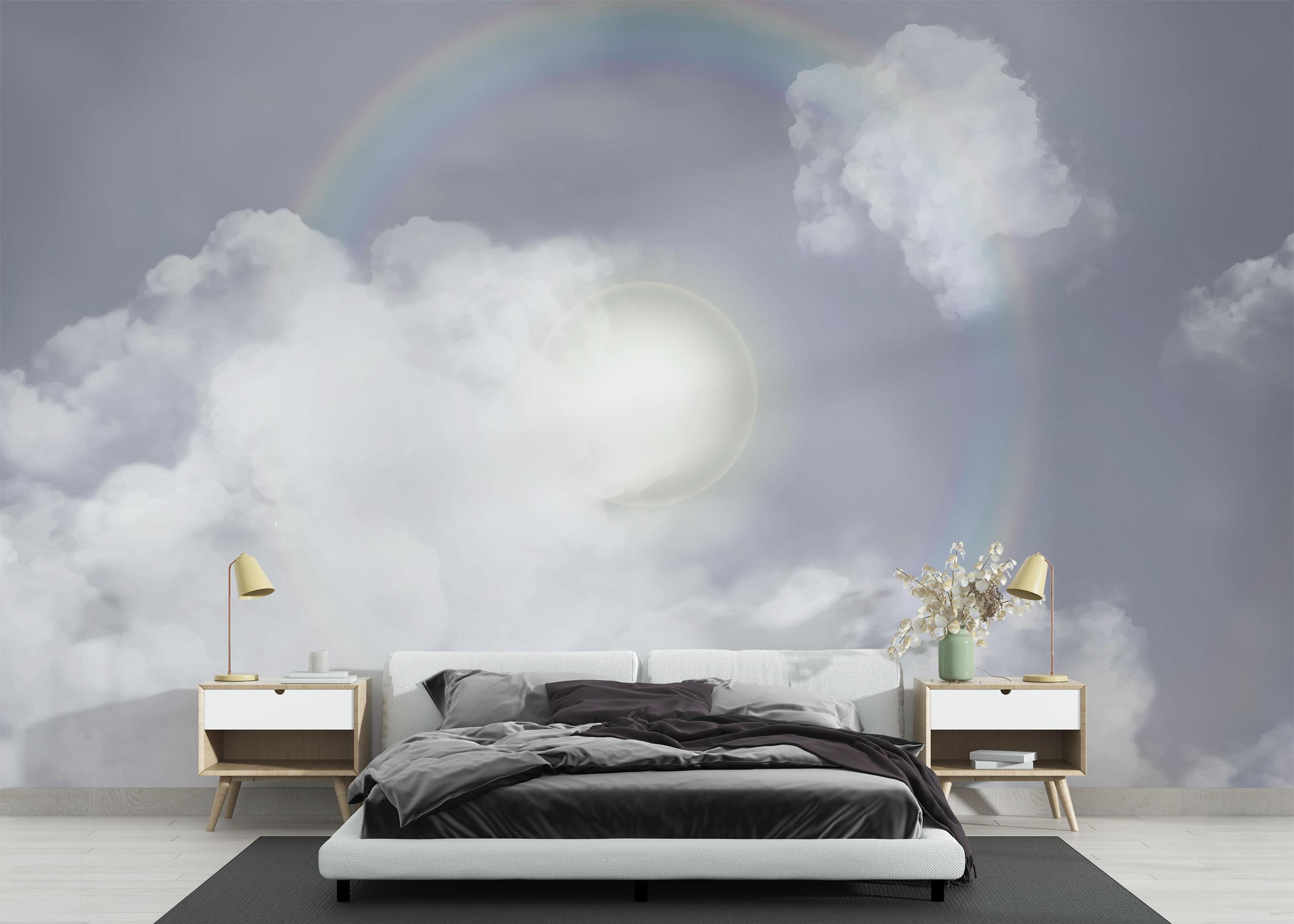 Fototapet Rainbow Circle Cloud mockup 3