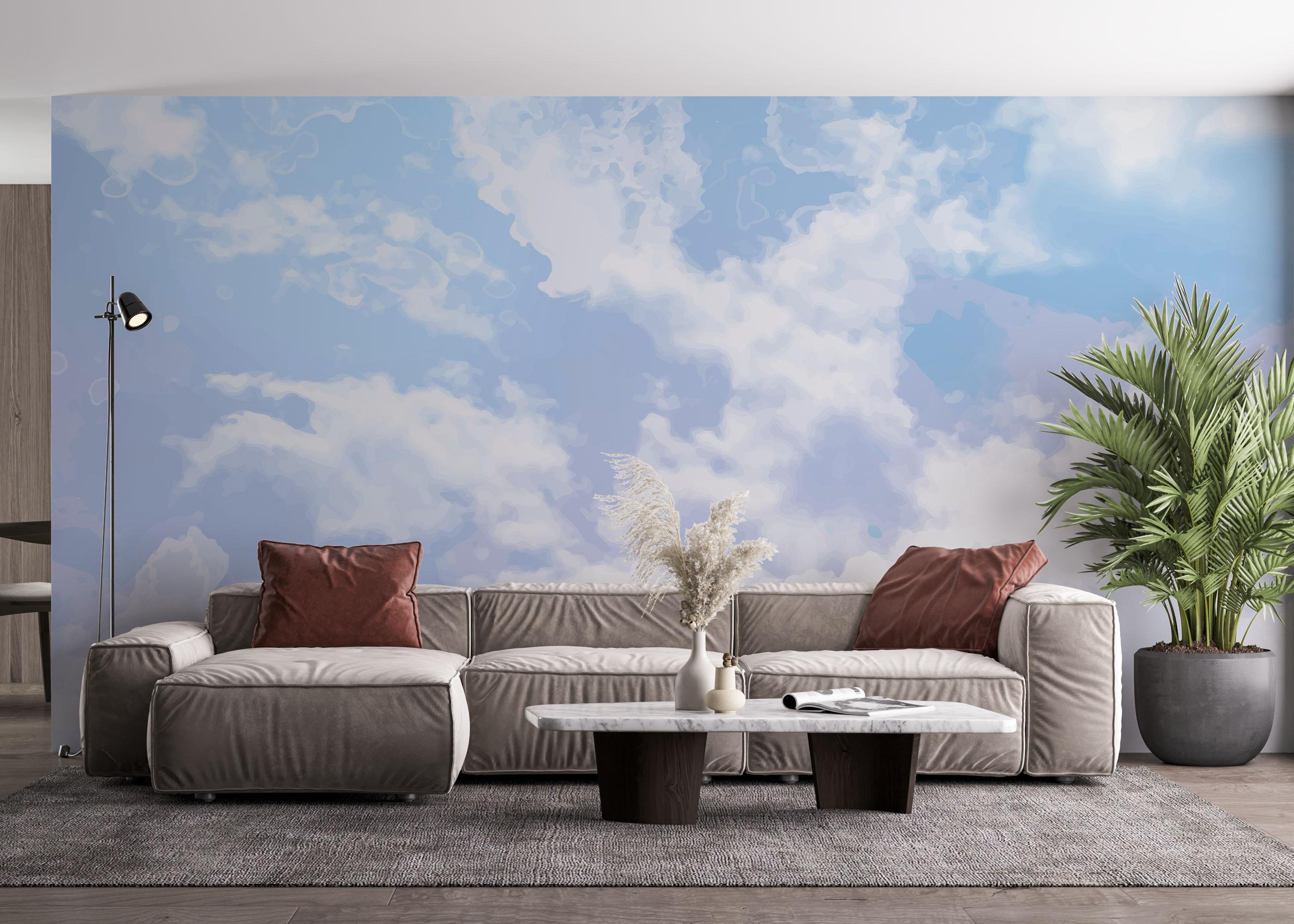Fototapet Angelic Clouds Art mockup 4