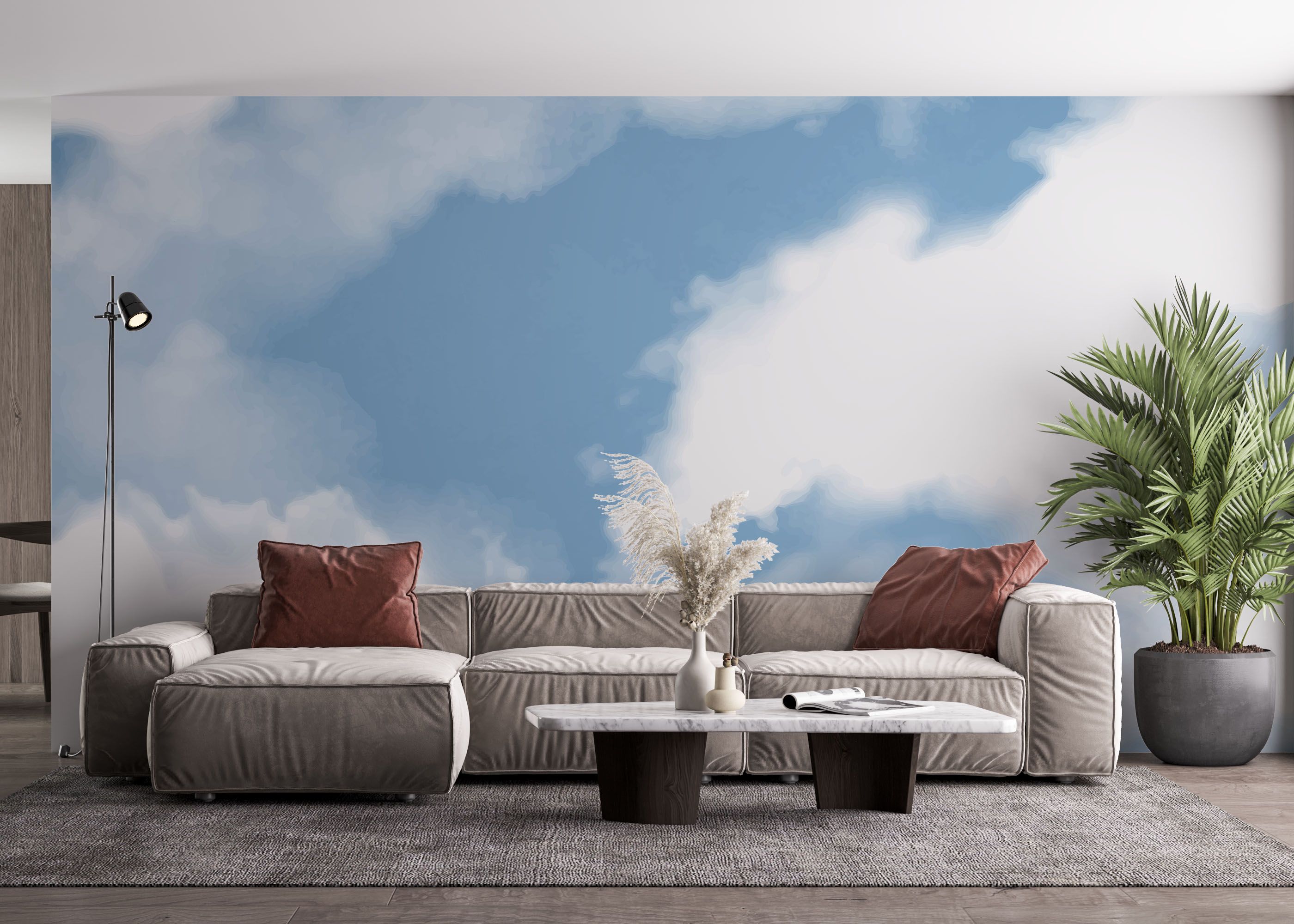 Blue White Sky mockup 4
