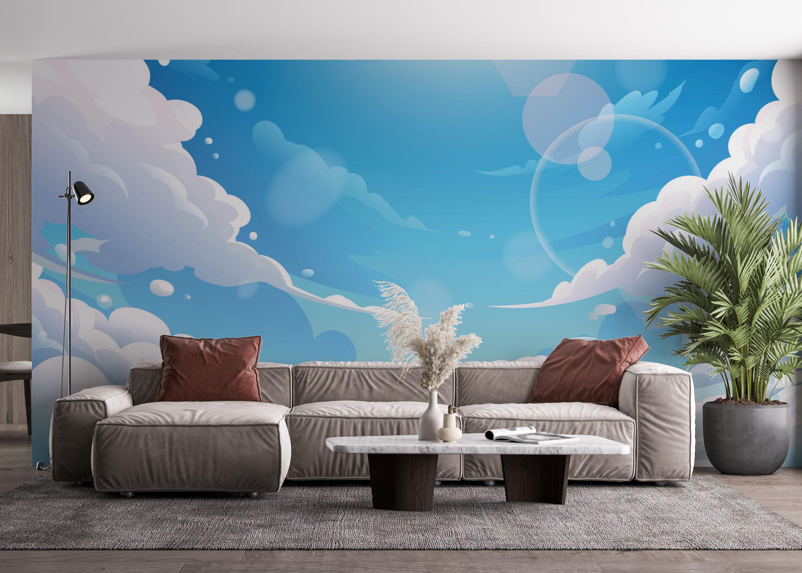 Fototapet Cloud Circle Light mockup 4