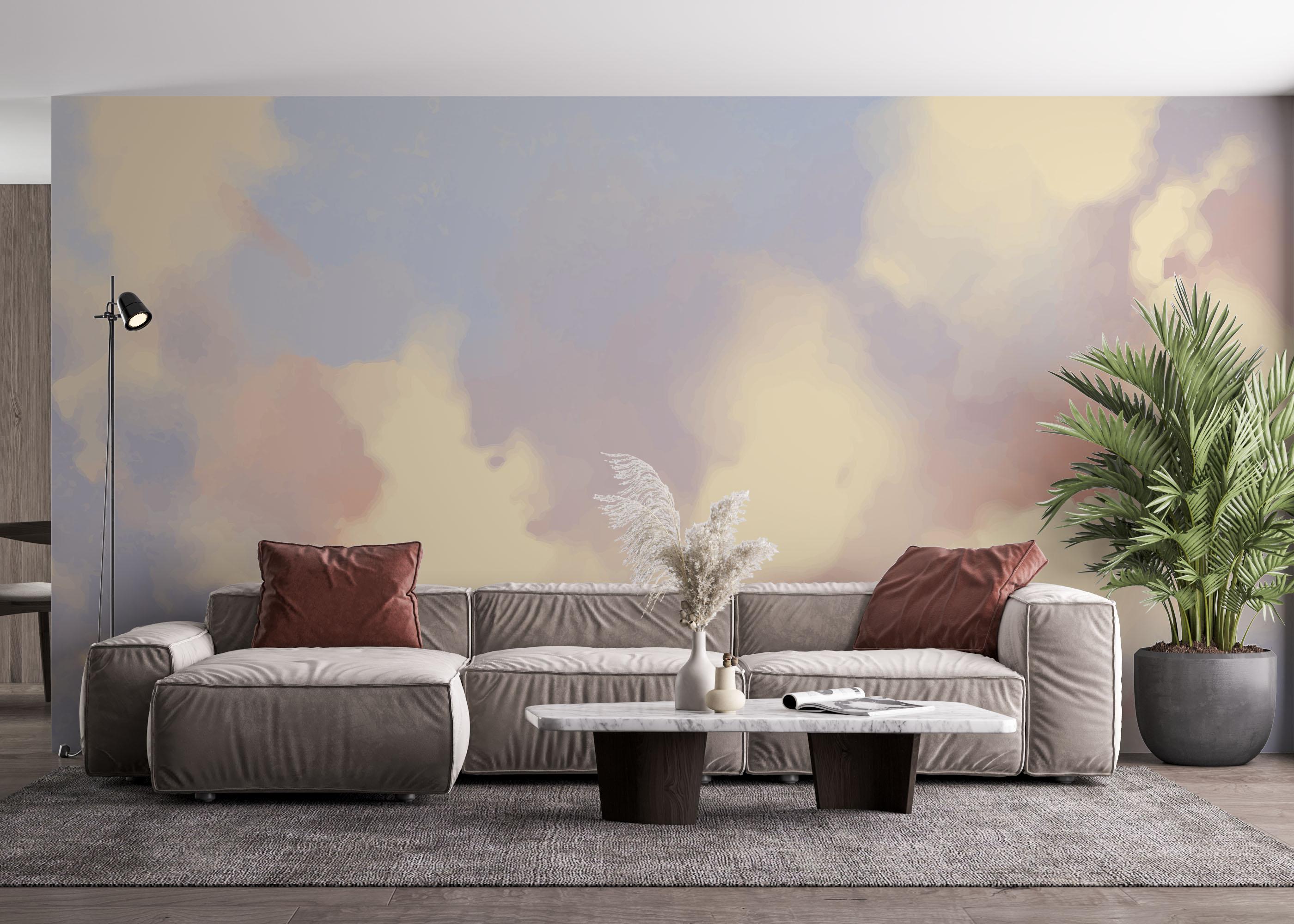 Fototapet Cream Clouds View mockup 4