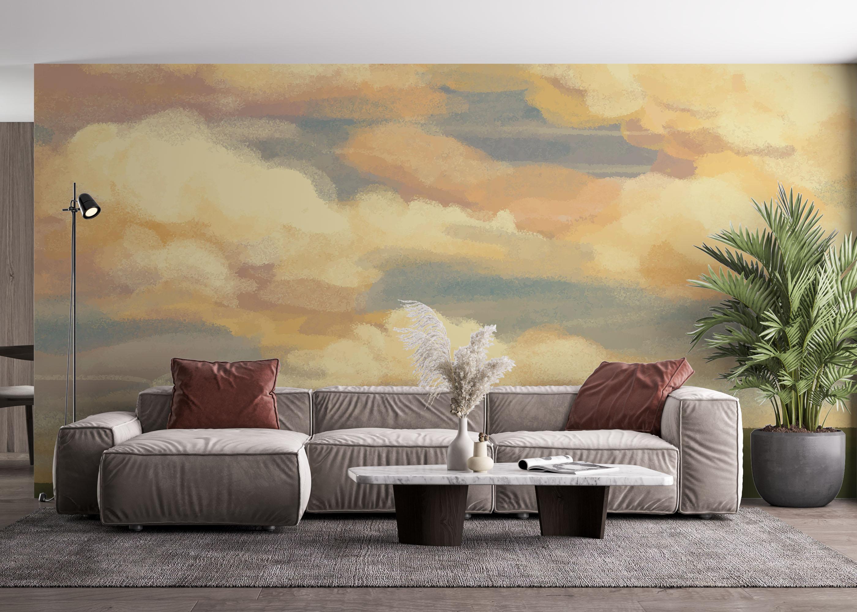 Fototapet Field Colorful Sky mockup 4