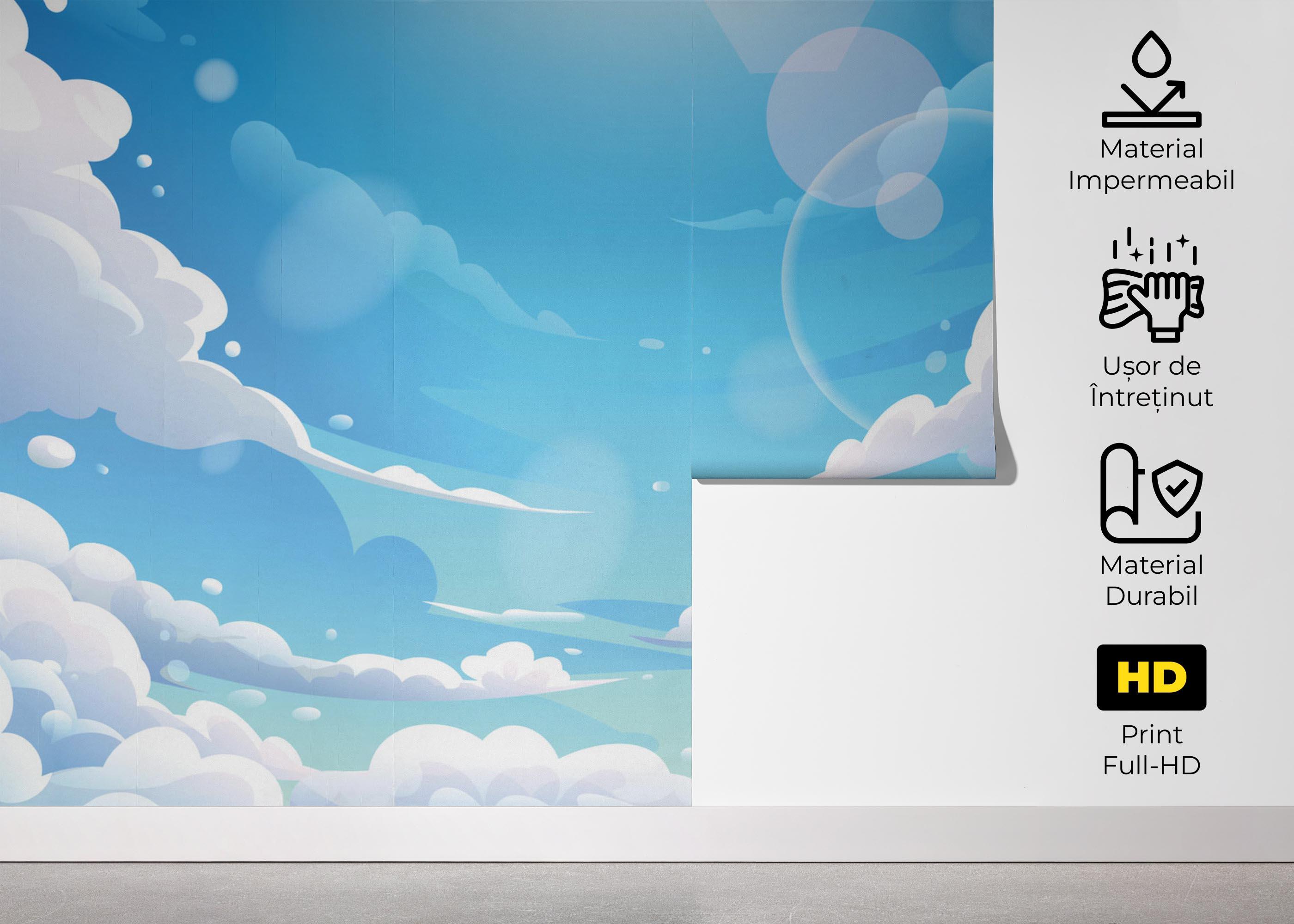 Fototapet Cloud Circle Light mockup 5