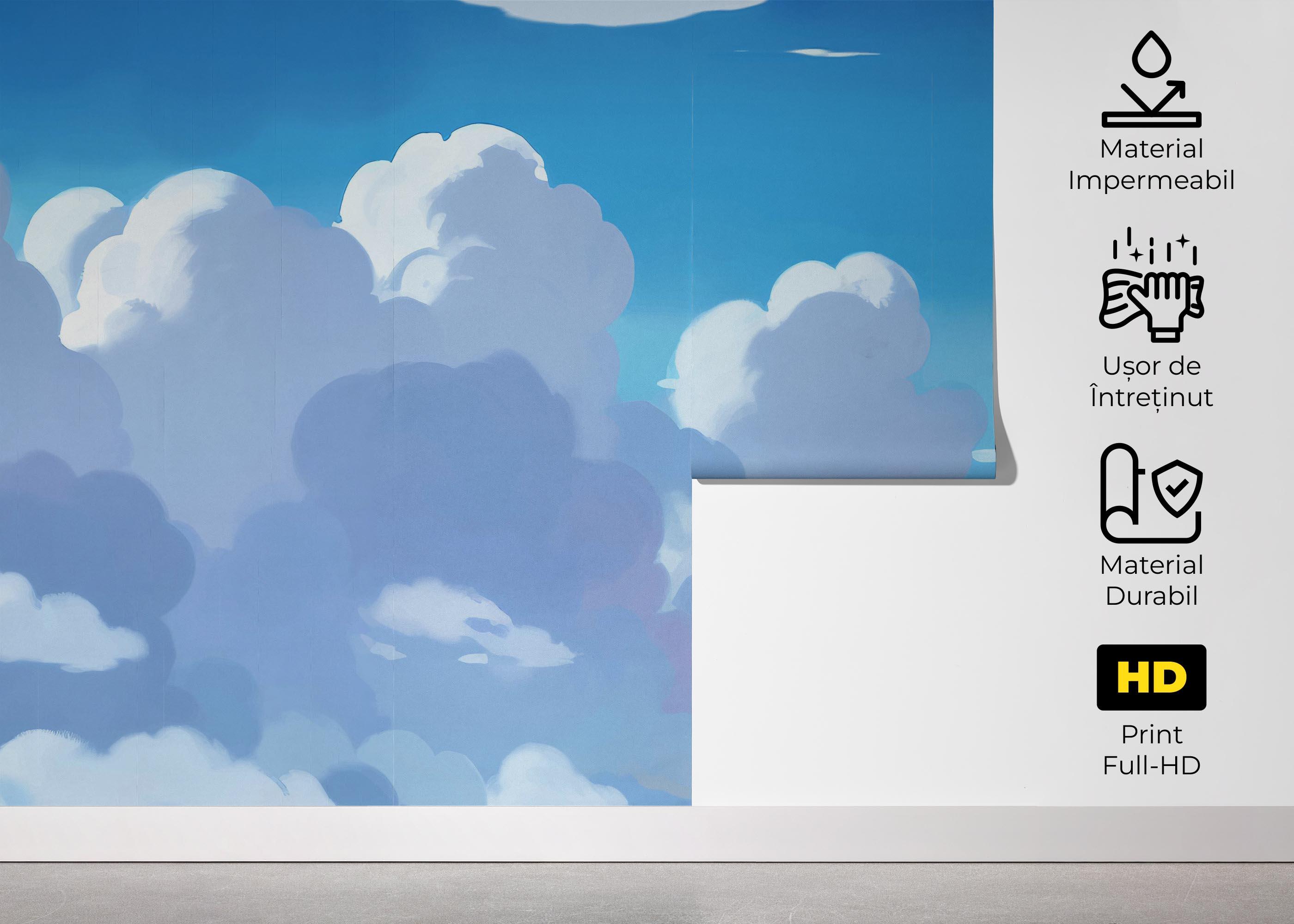 Fototapet Fluffy Clouds Art mockup 5
