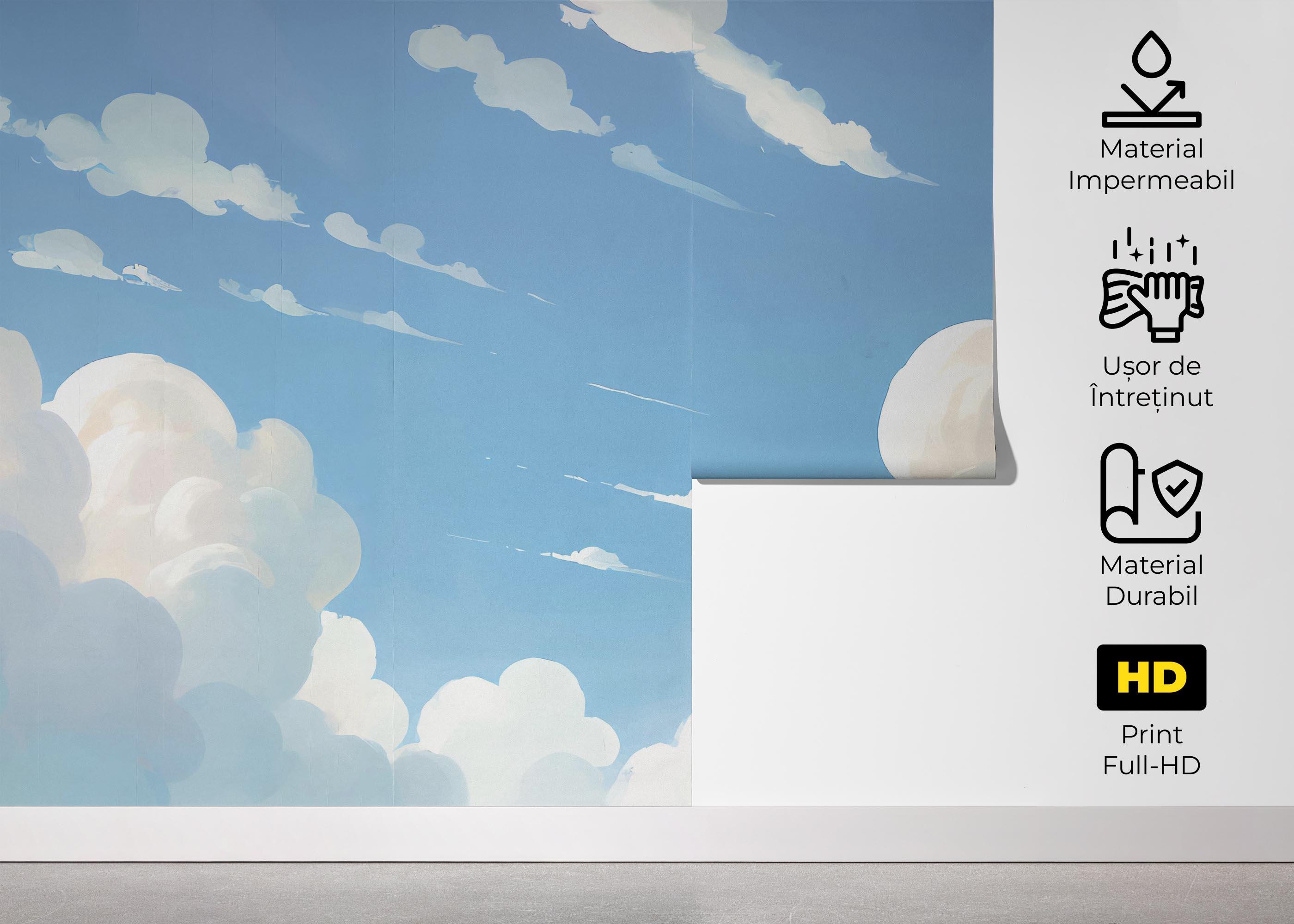 Fototapet Fluffy White Cloud mockup 5
