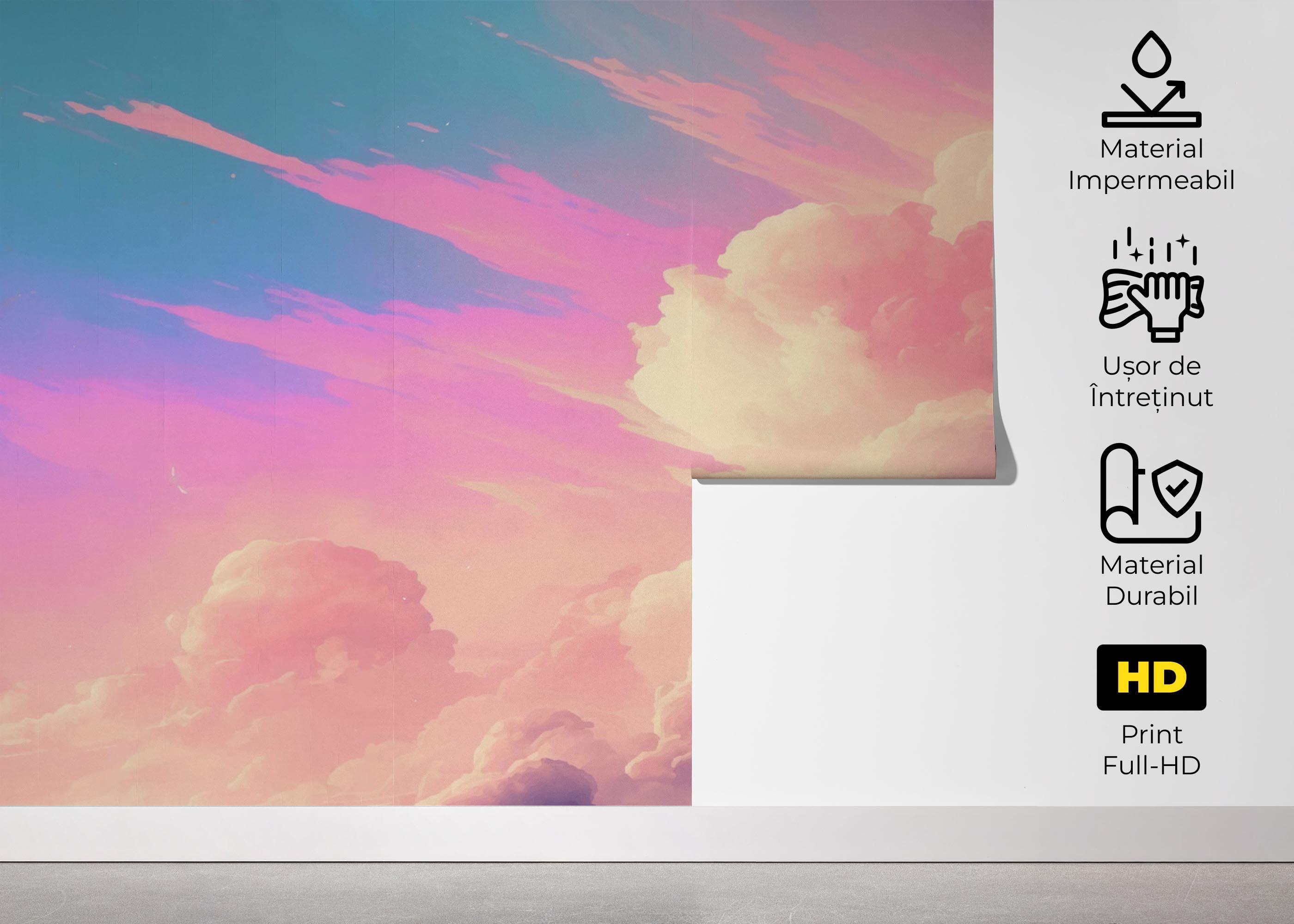 Fototapet Pink Cream Cloud mockup 5