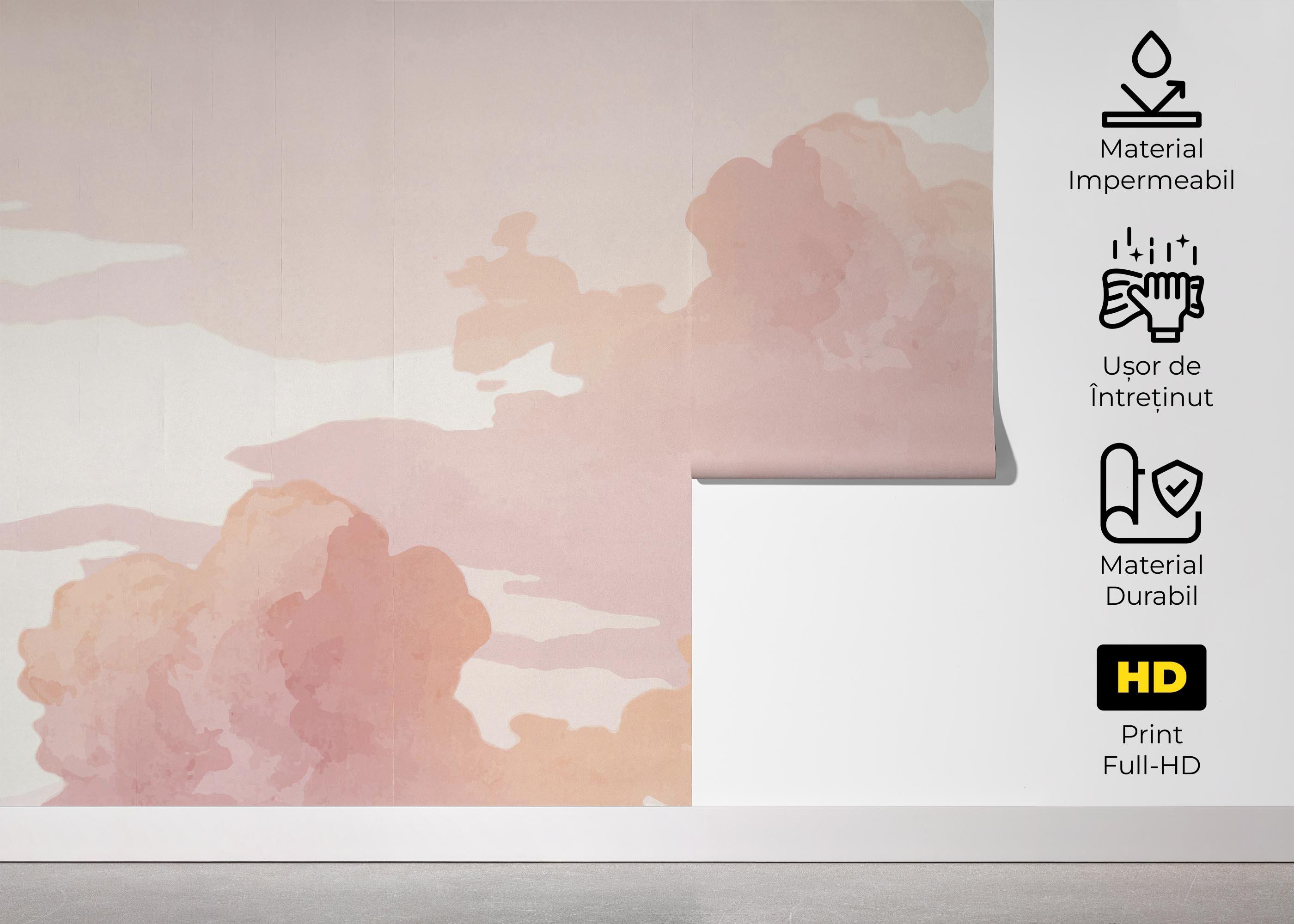 Fototapet Pink Cute Cloud mockup 5