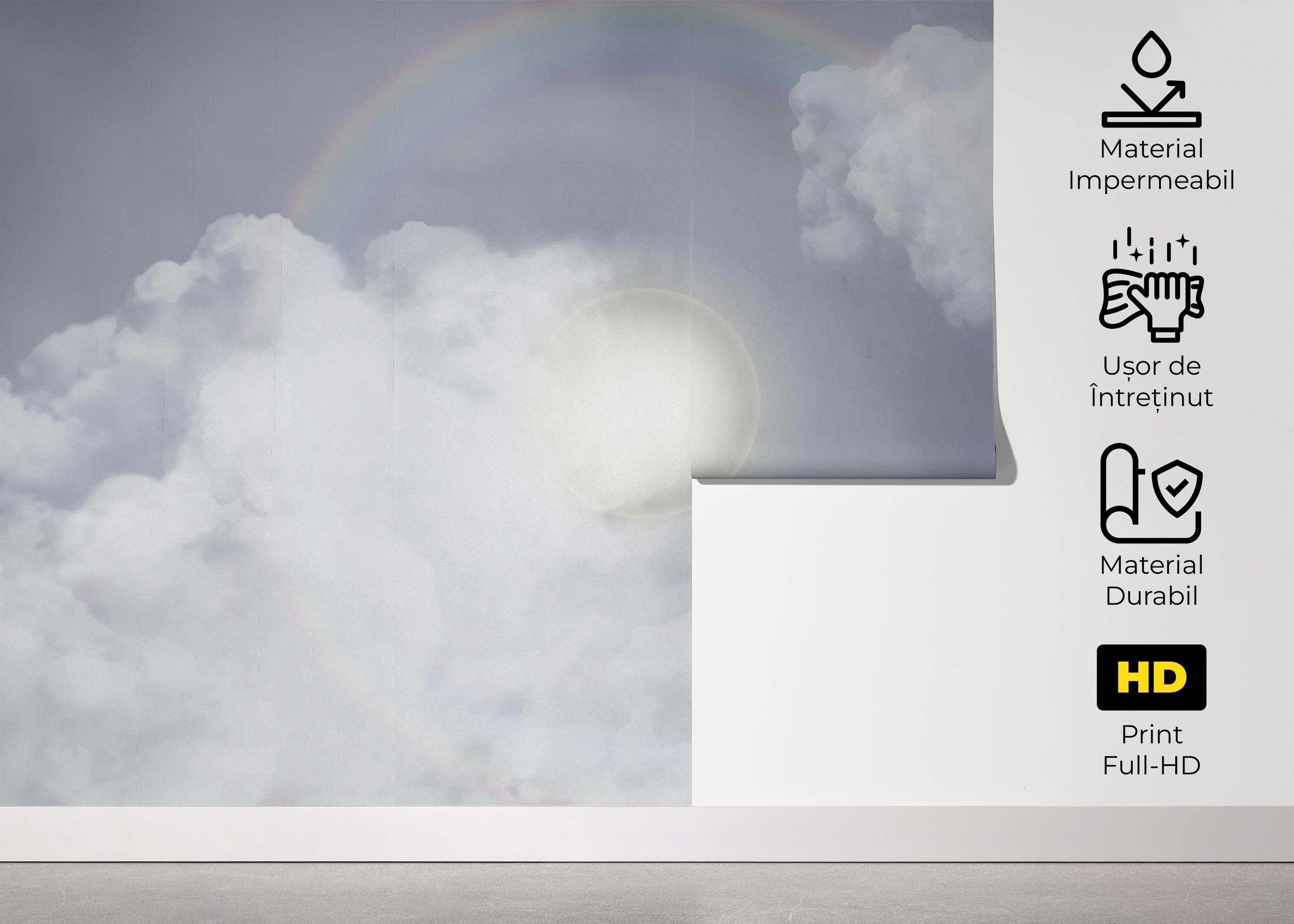 Fototapet Rainbow Circle Cloud mockup 5