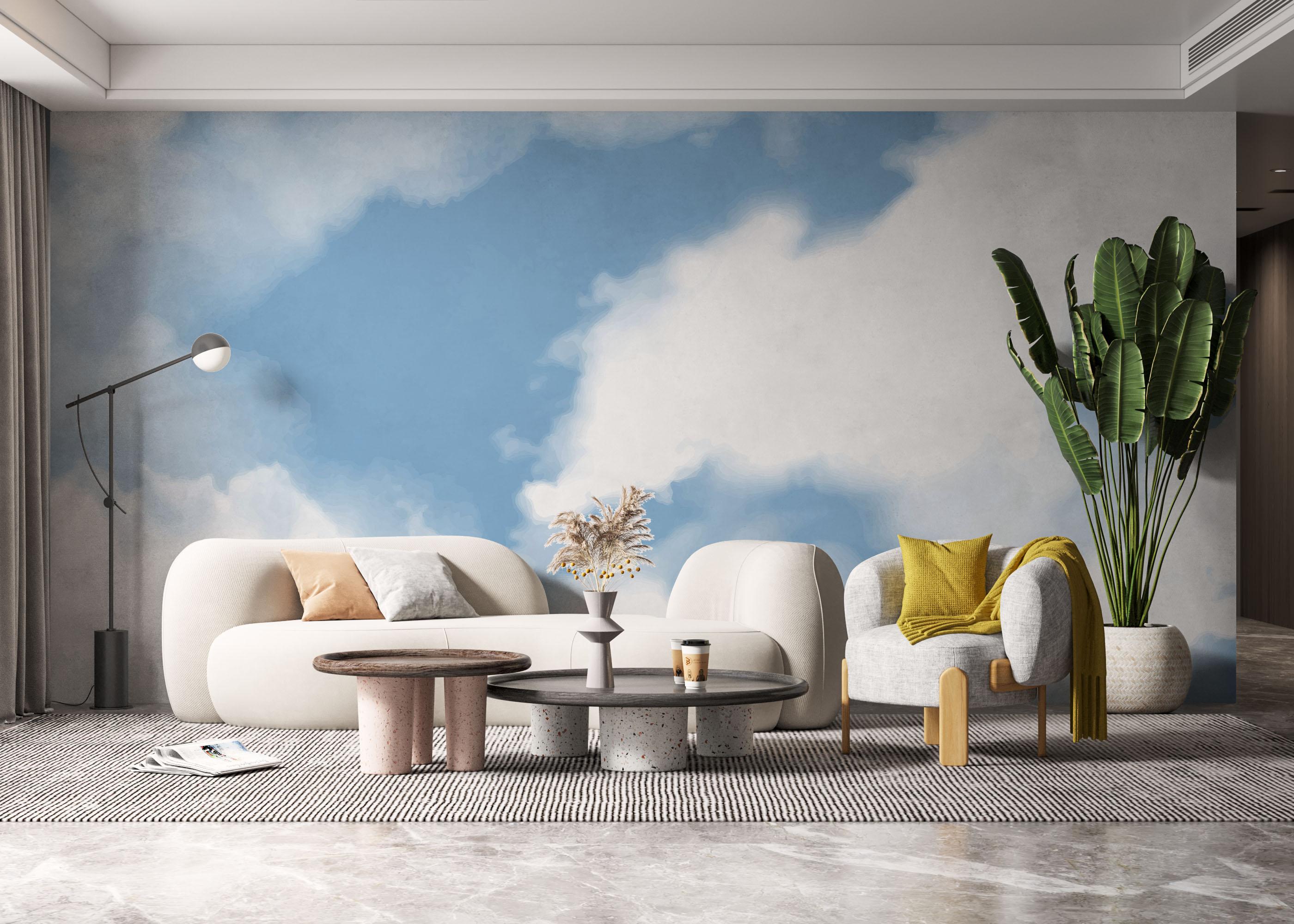 Fototapet Blue White Sky mockup 6