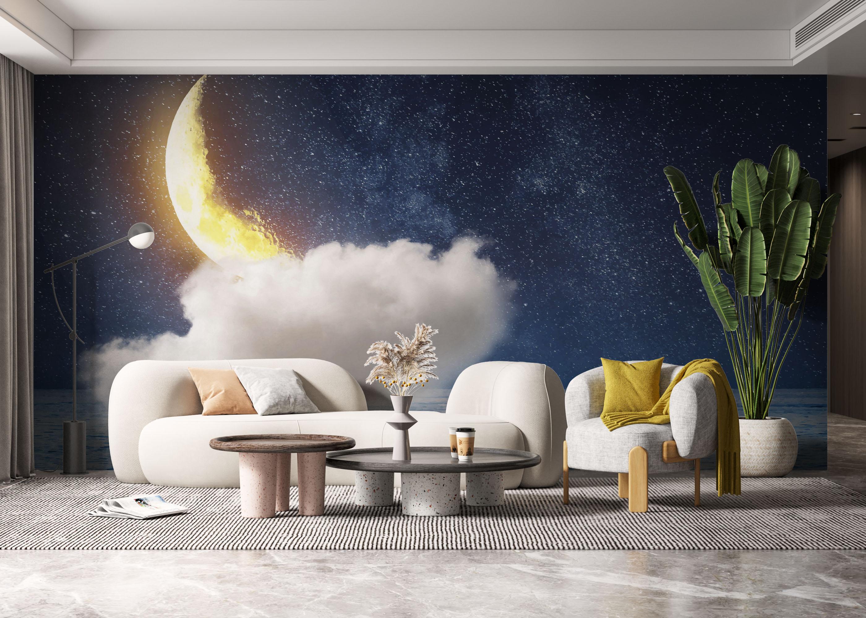 Fototapet Floating Cloud mockup 6