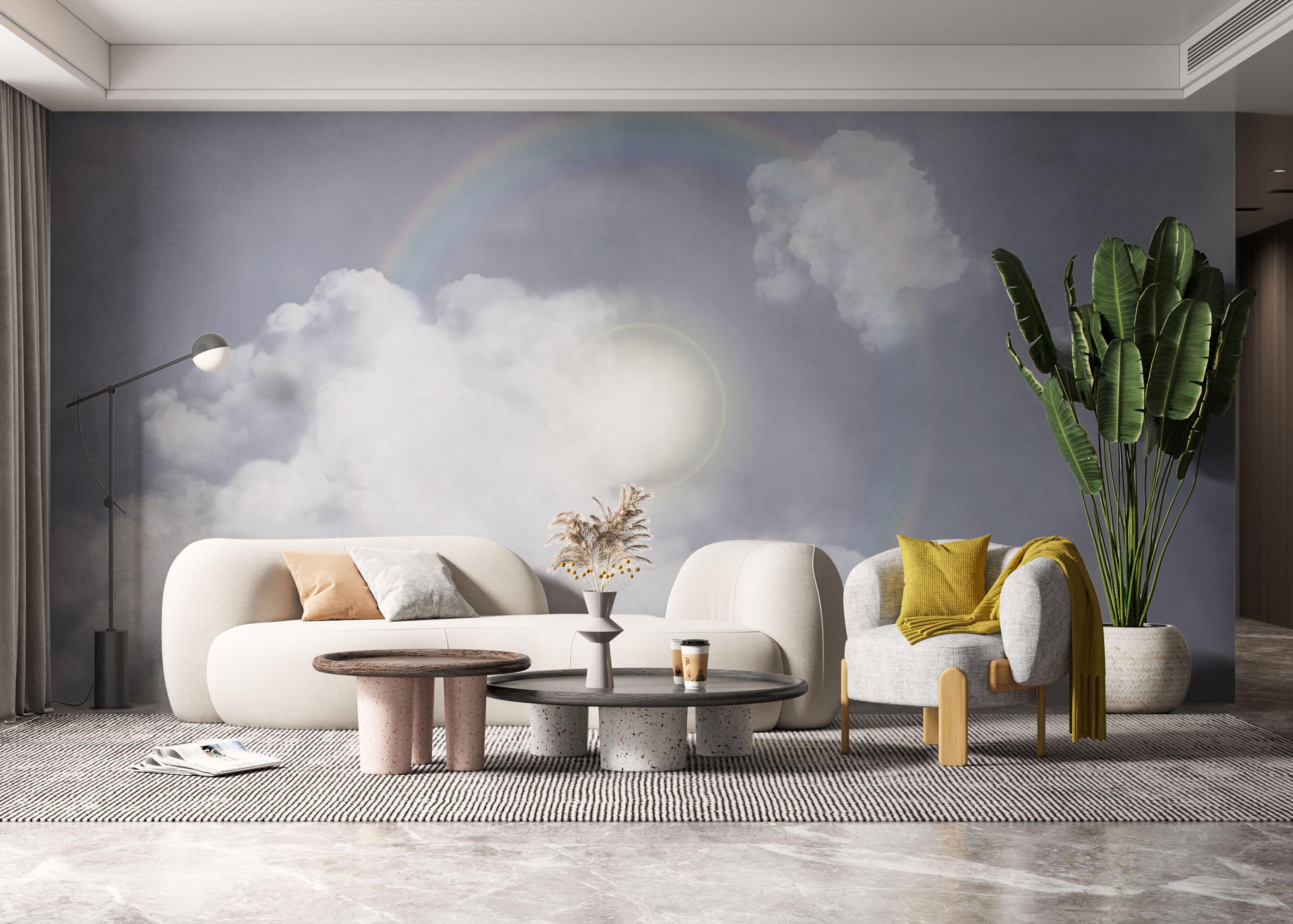 Fototapet Rainbow Circle Cloud mockup 6