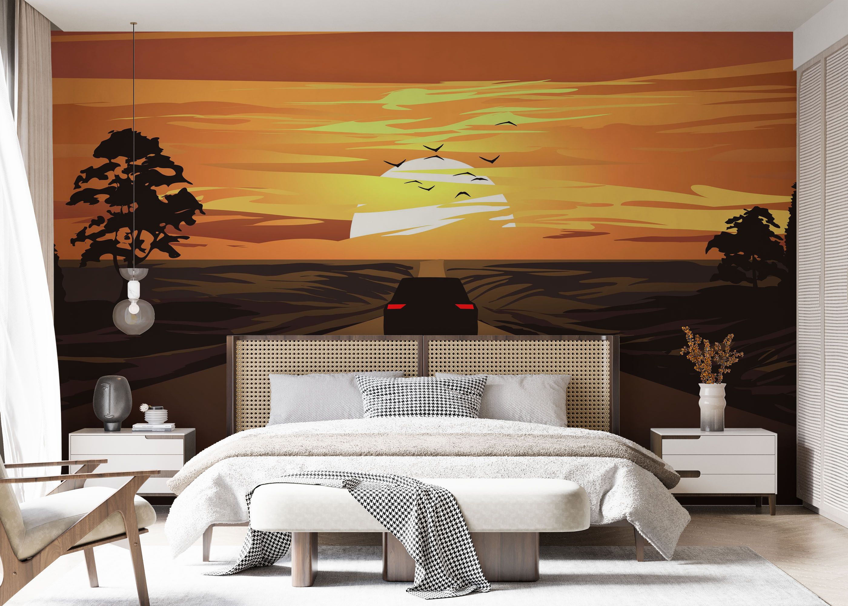 Car Sunset Desert mockup 7