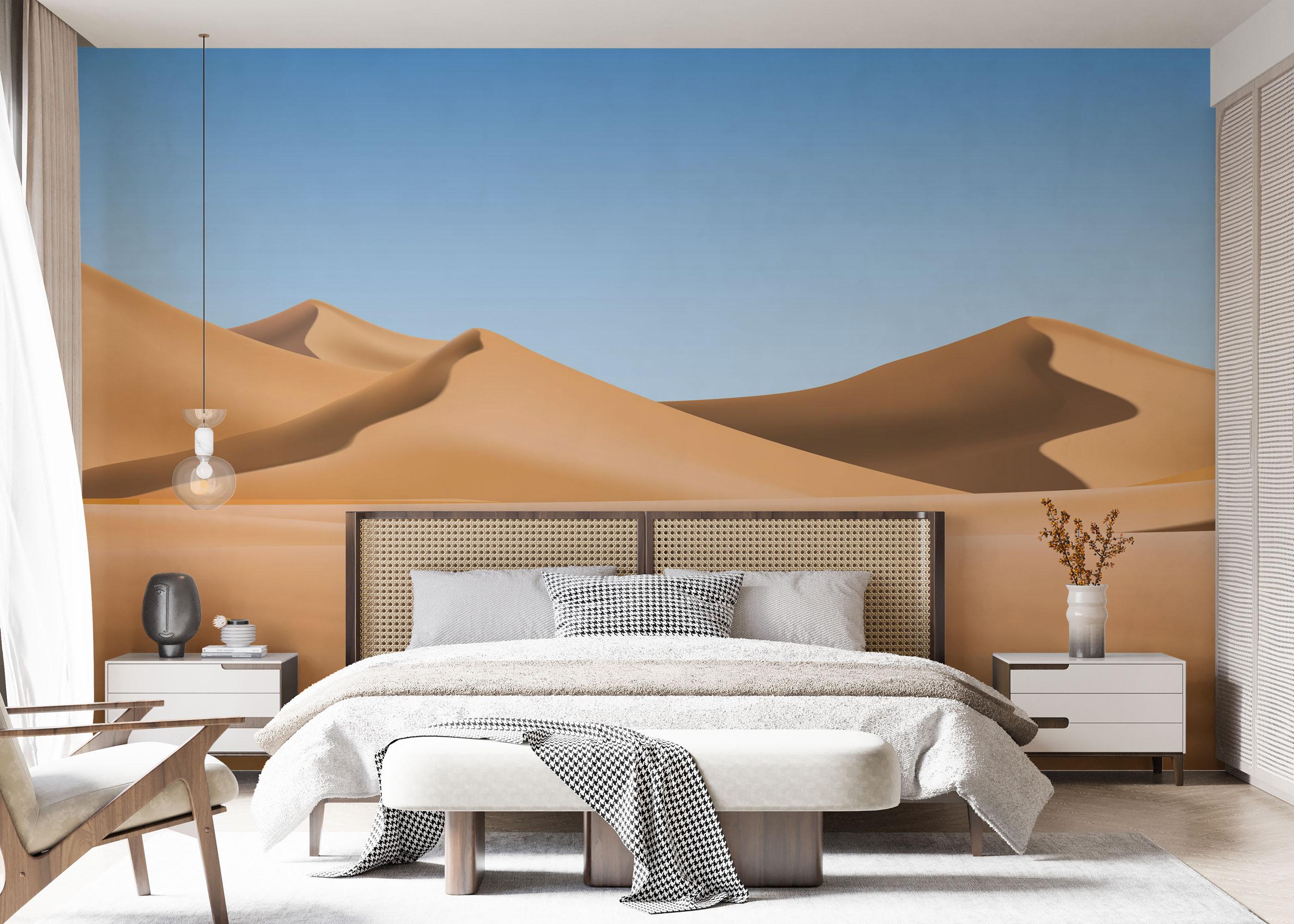 Fototapet Cream Brown Desert mockup 7