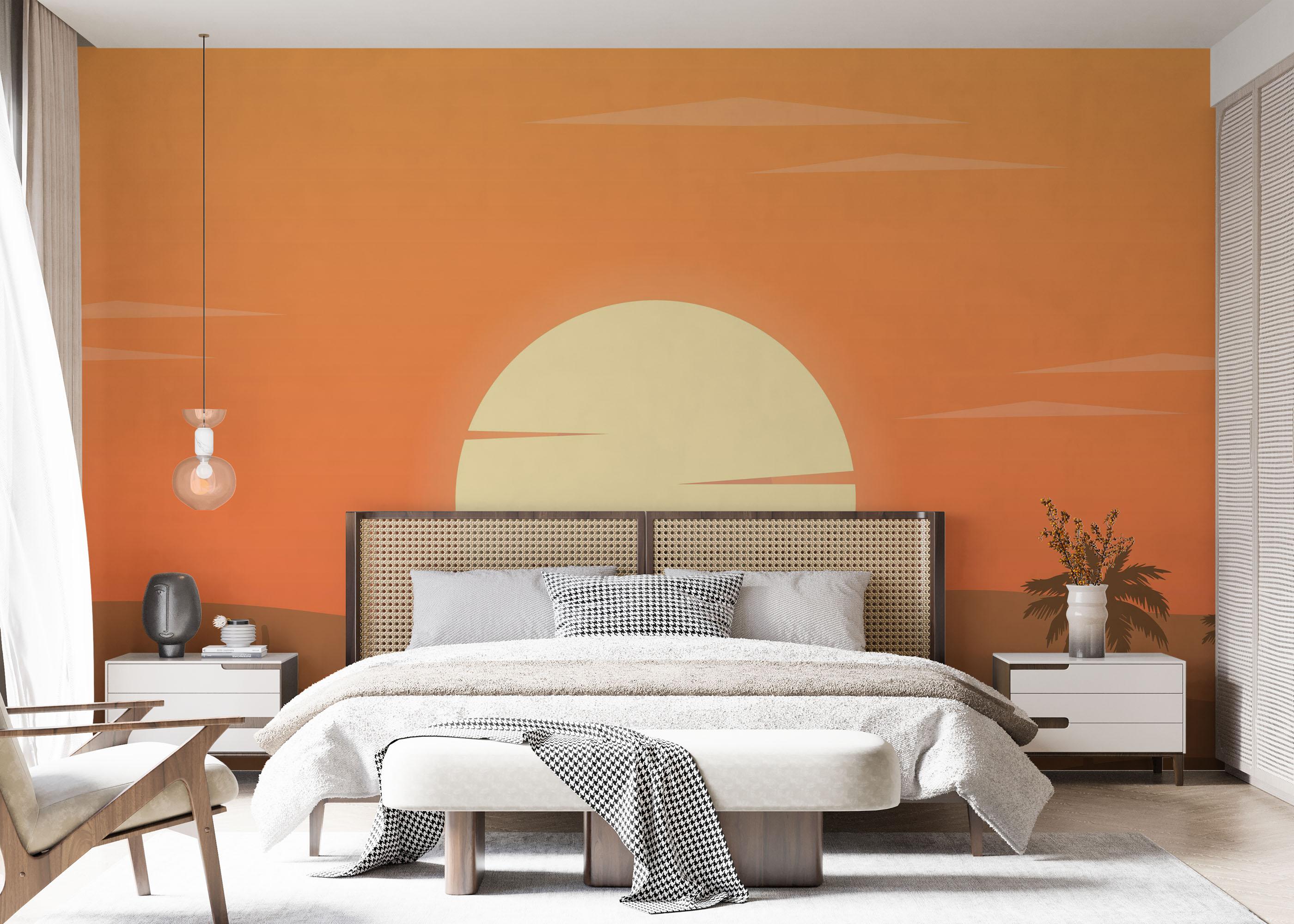 Fototapet Cream Sun Desert mockup 7