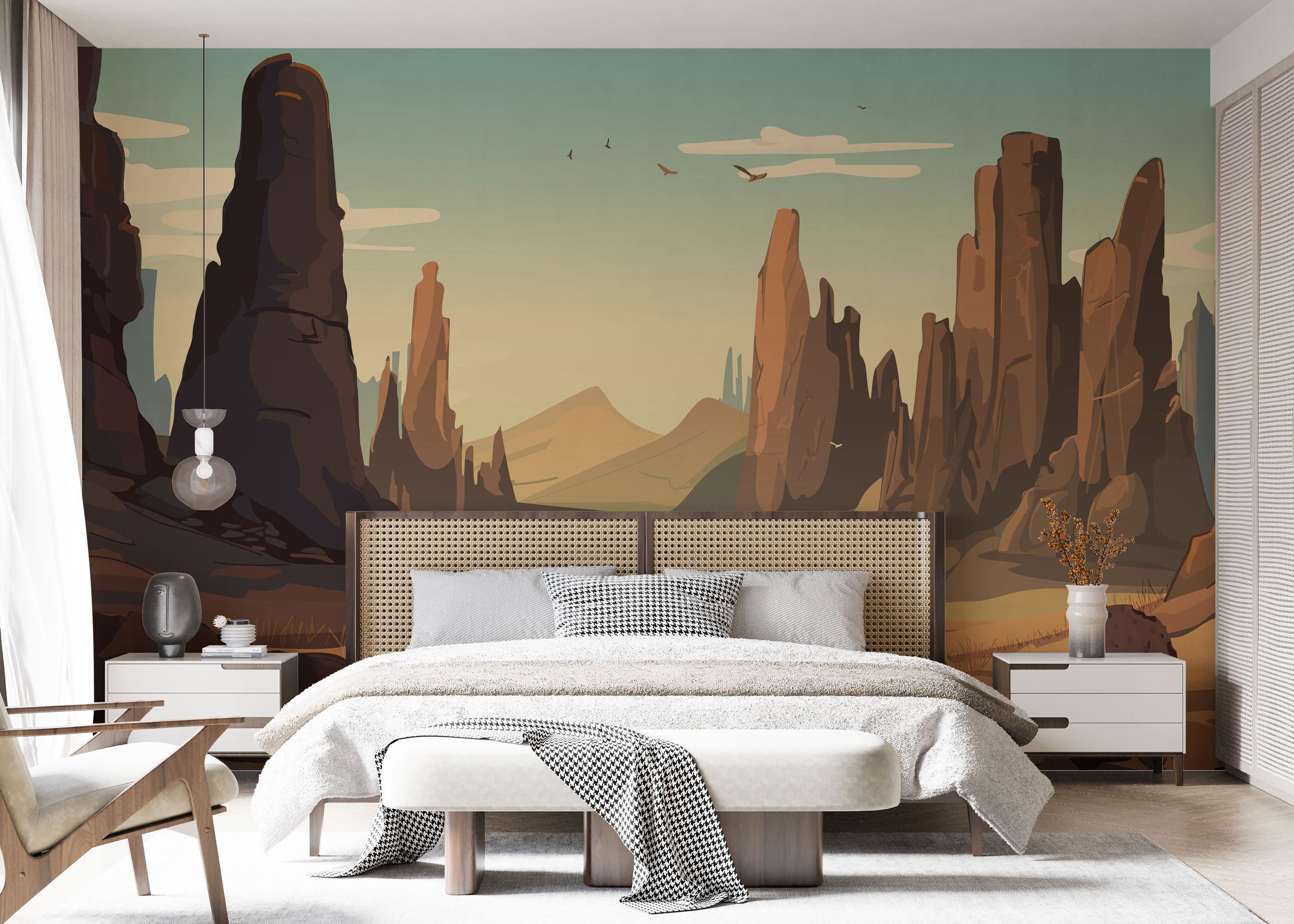 Fototapet Desert Stone mockup 7