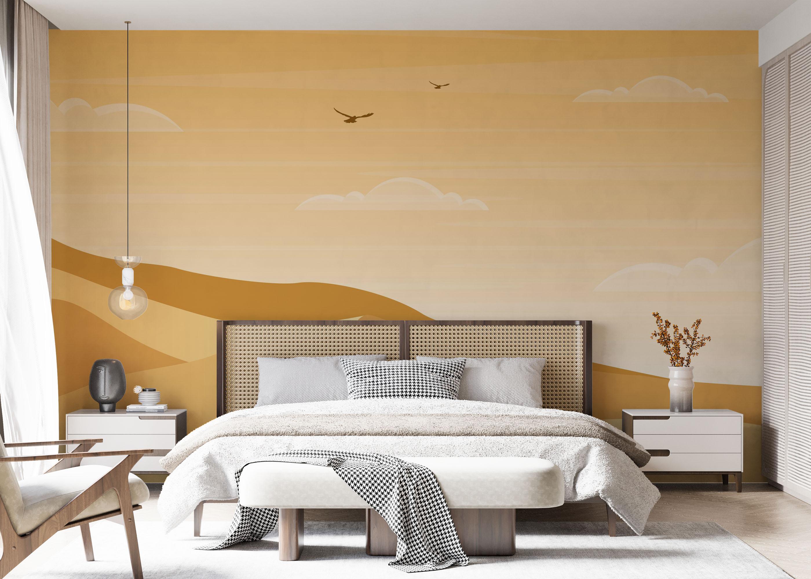 Fototapet Light Cream Desert mockup 7