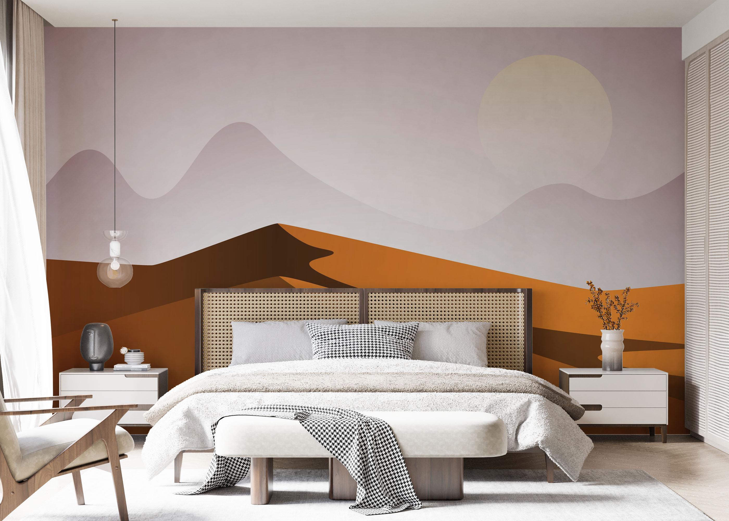 Fototapet Orange Dune Desert mockup 7