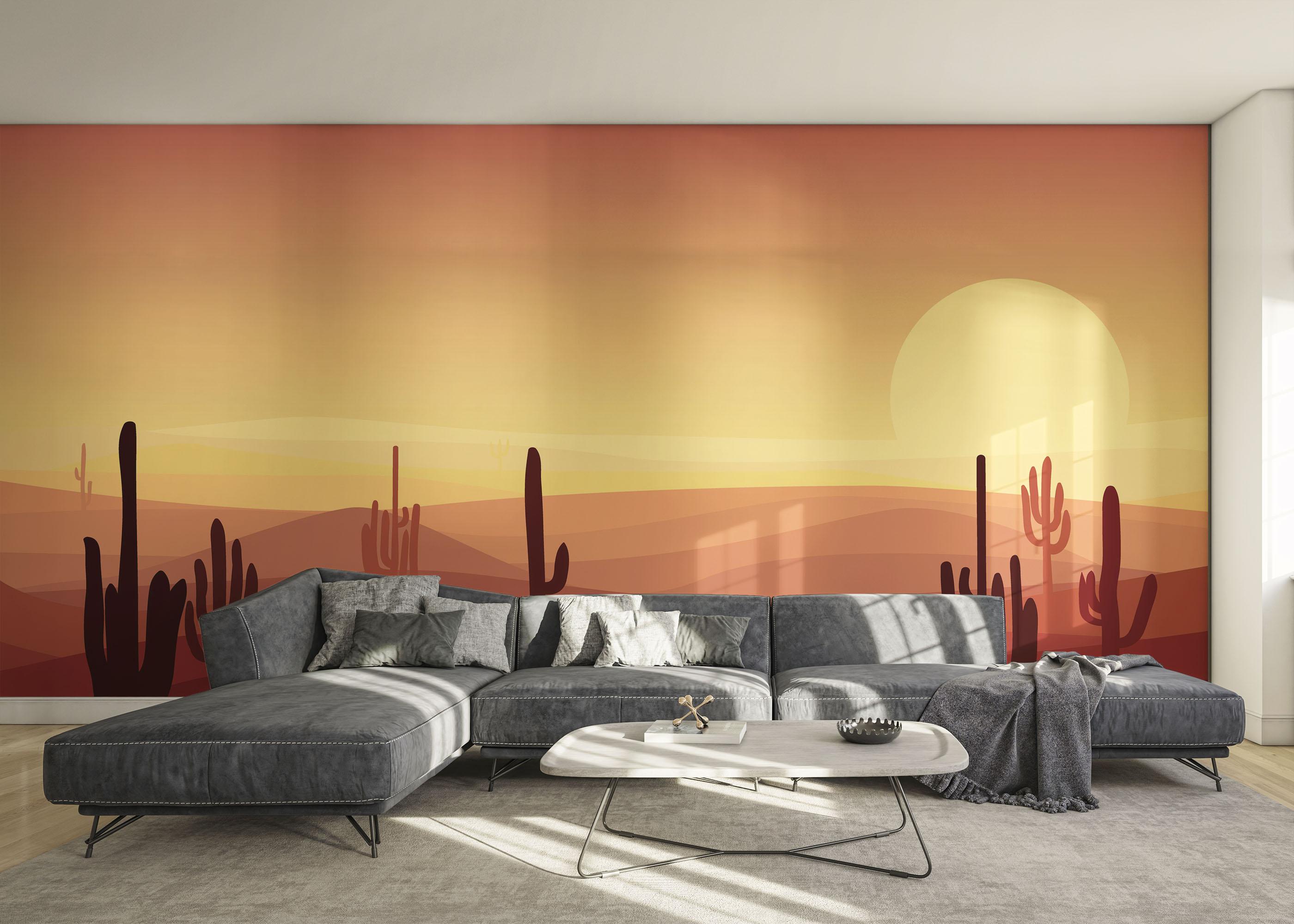 Fototapet Cactus Desert Art mockup 0