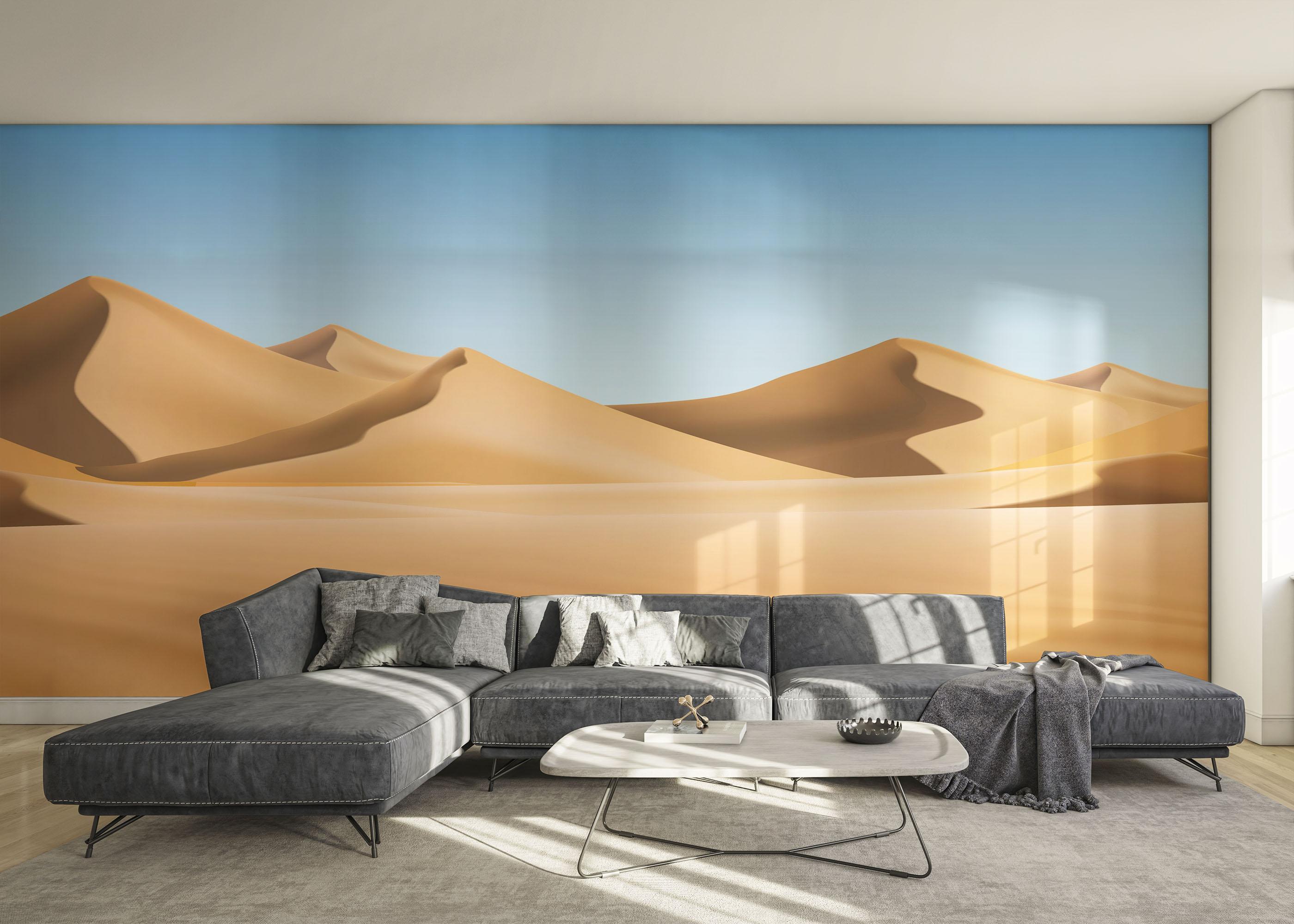Fototapet Cream Brown Desert mockup 0