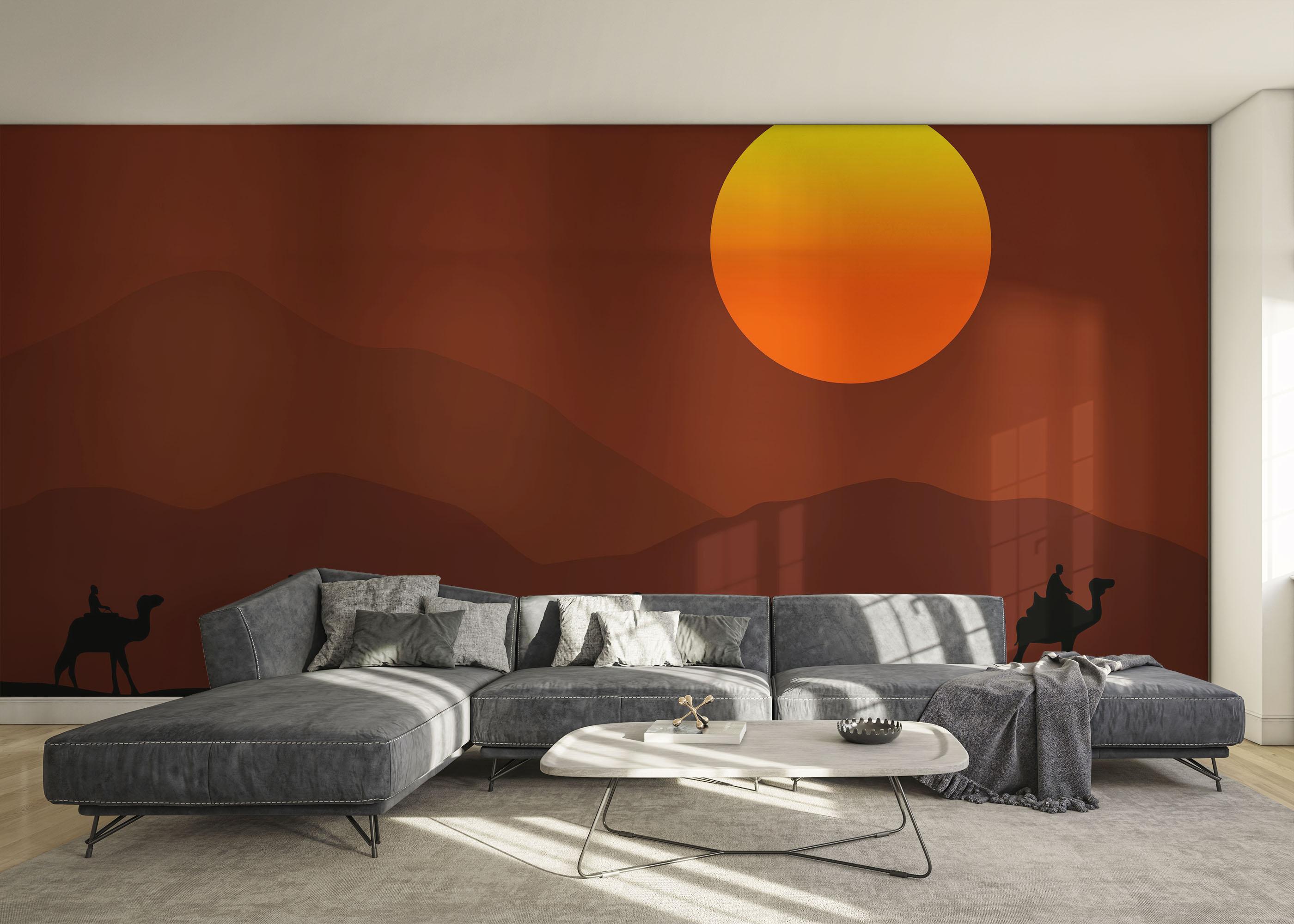 Fototapet Desert Art Sunset mockup 0